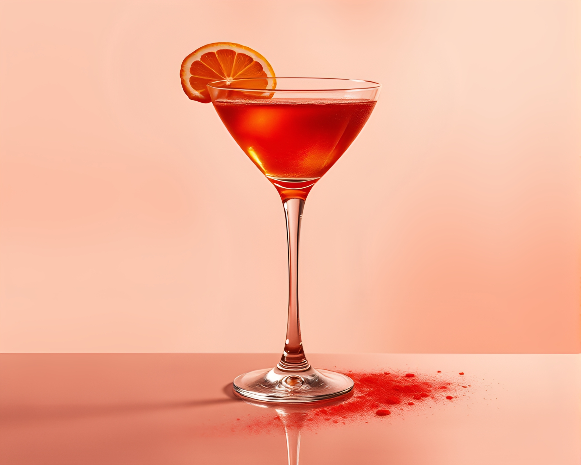Stipple Shaded Blood Orange Cocktail Composition – free AI stock image