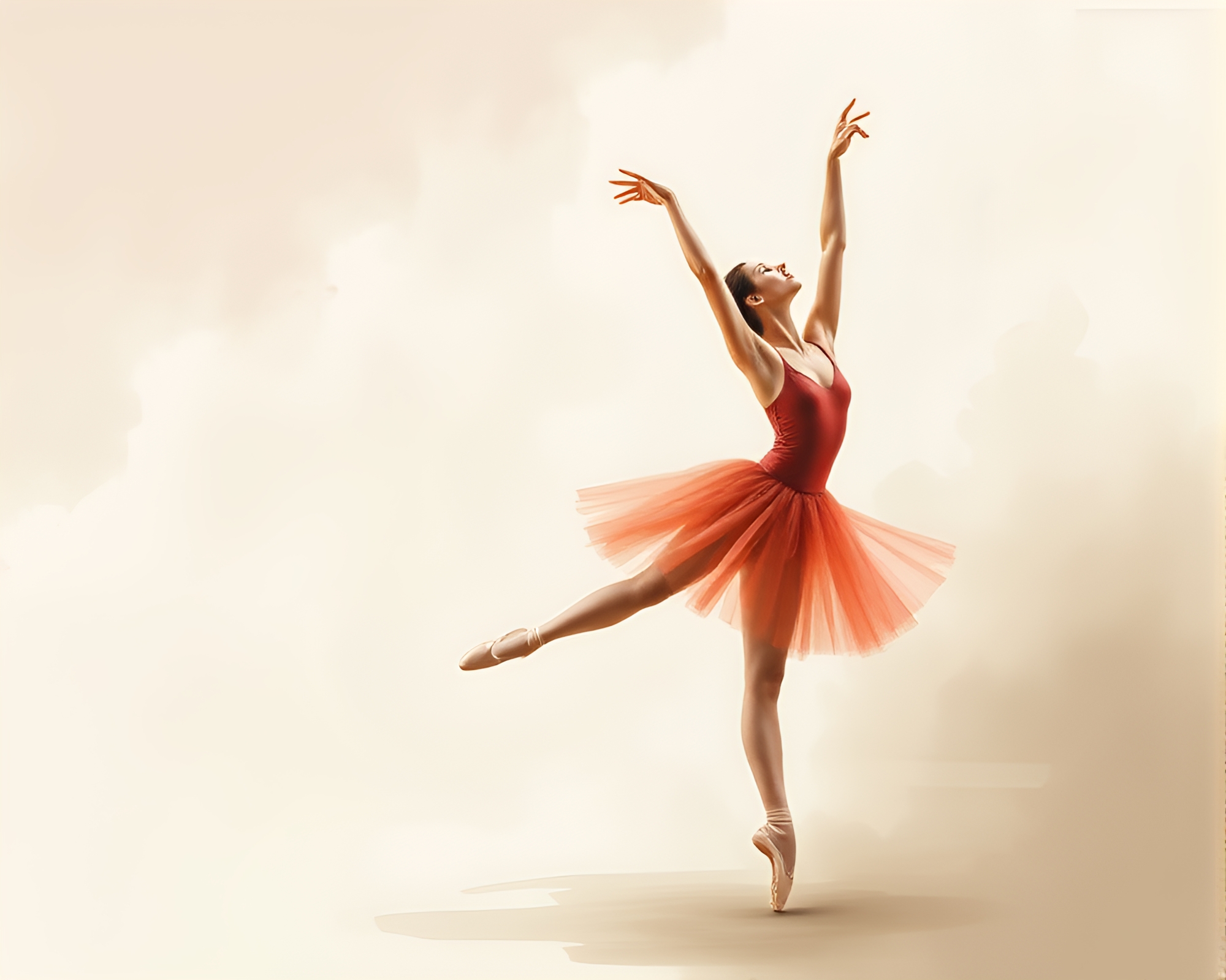Ethereal Ballet Dancer in Natural Frame – free AI stock image