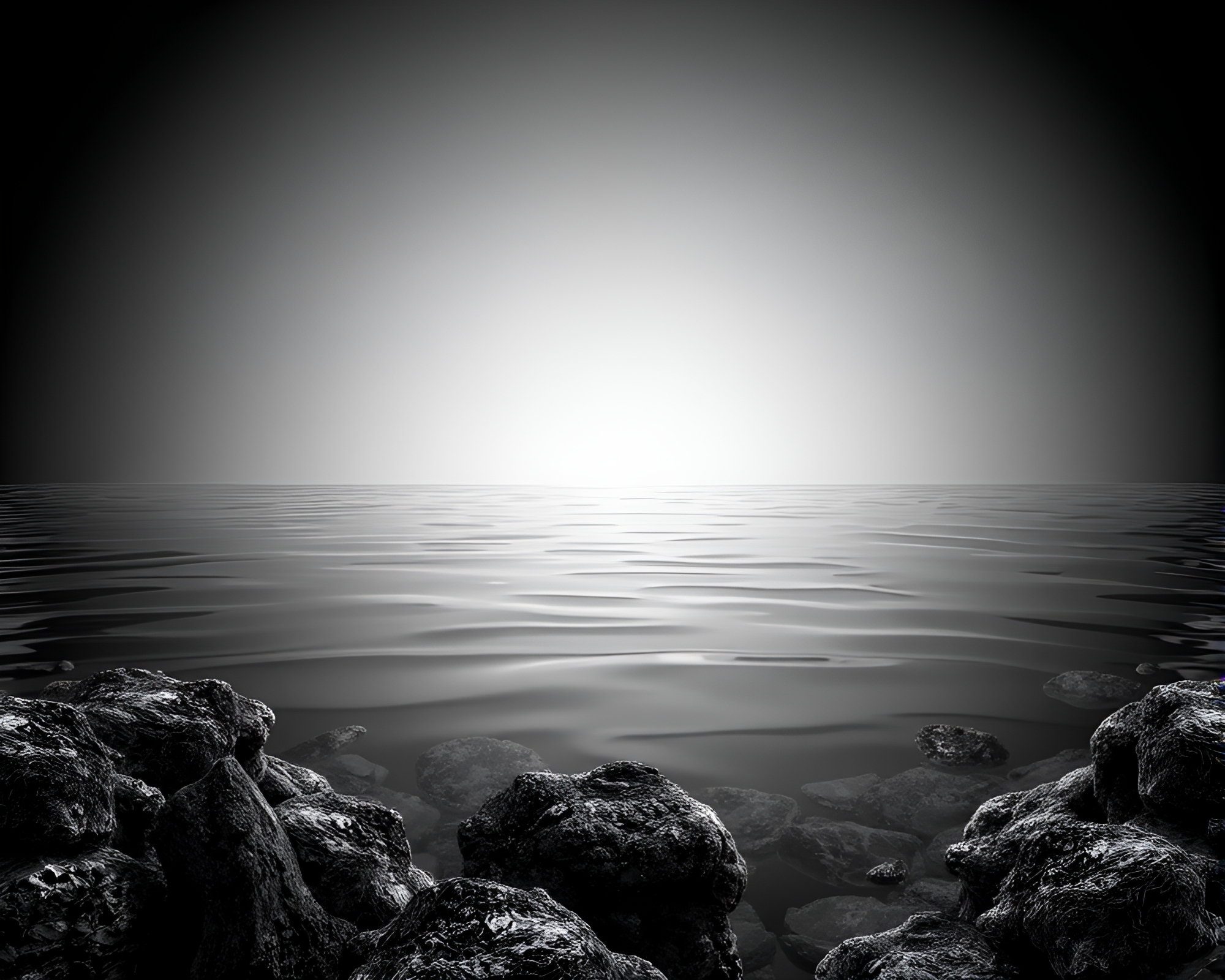 Chrome Reef Reflection: Graphite Gray CGI Composition – free AI stock image