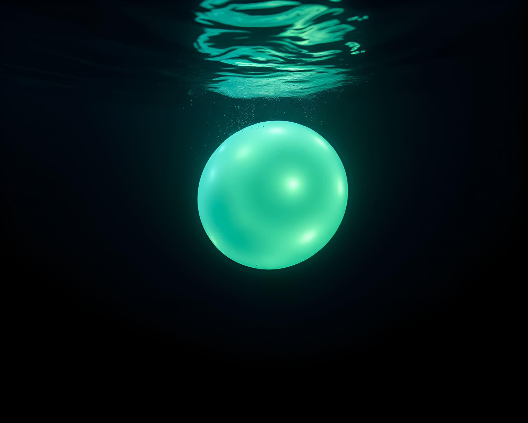 Ethereal Bioluminescent Submersible Exploration – free AI stock image
