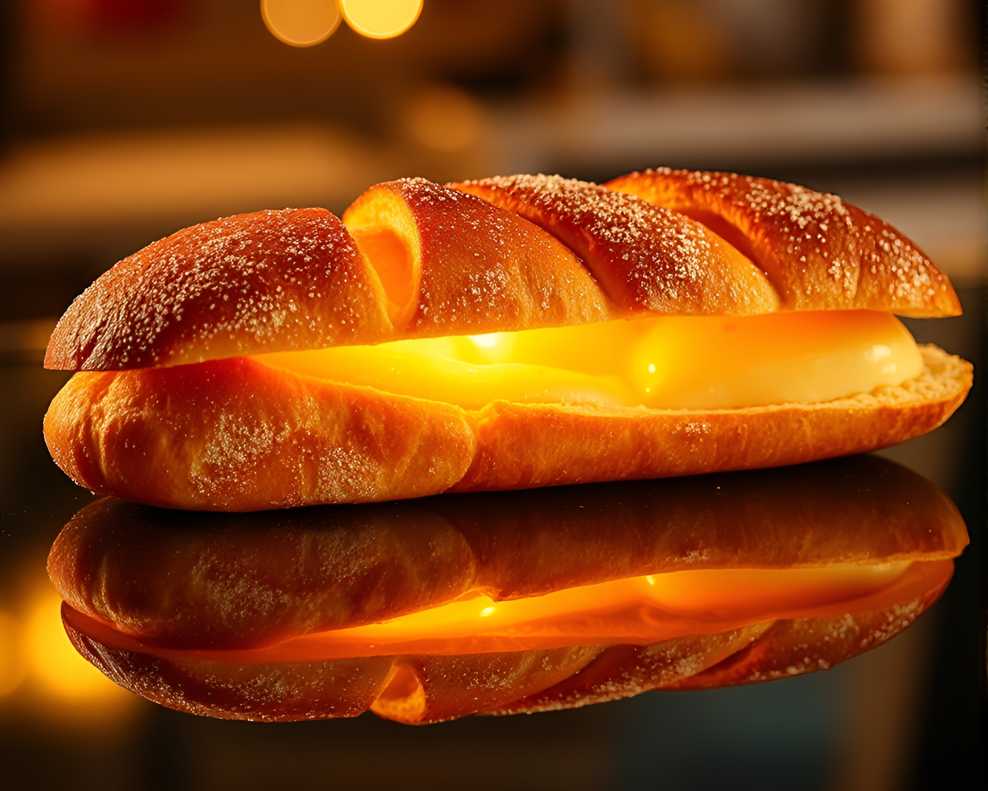 Ethereal Baguette Double Reflection Concept Art – free AI stock image