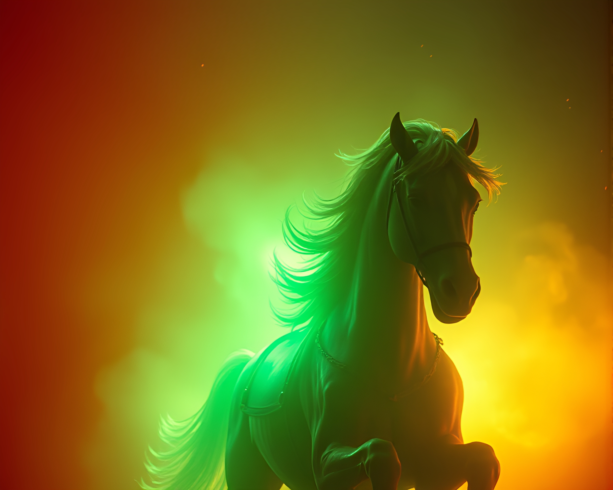 Dystopian Sorcery: Centaur in Film Burned Aura – free AI stock image