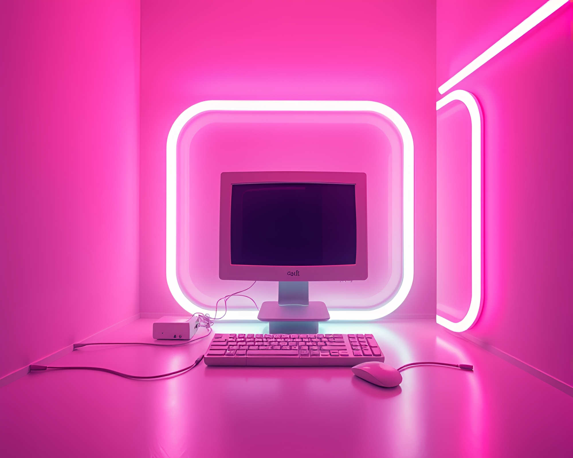 Quantum Neon: Subsurface Scattering Pastels – free AI stock image