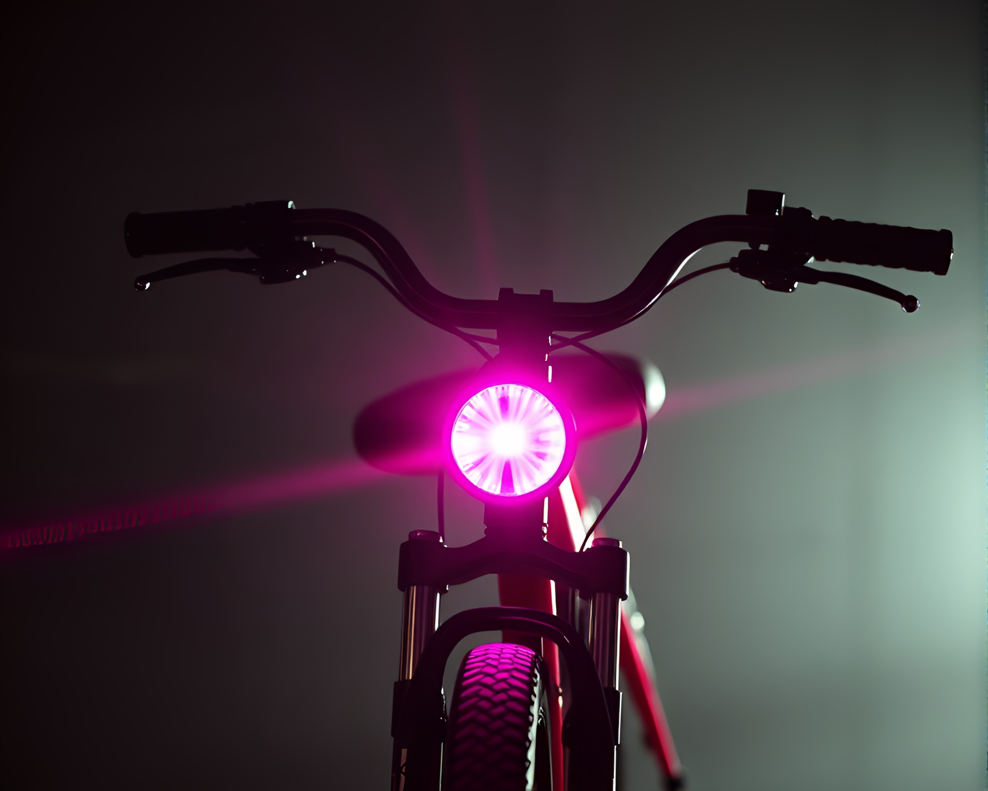 Solar-Powered Bike in Duochrome Lens Flare – free AI stock image