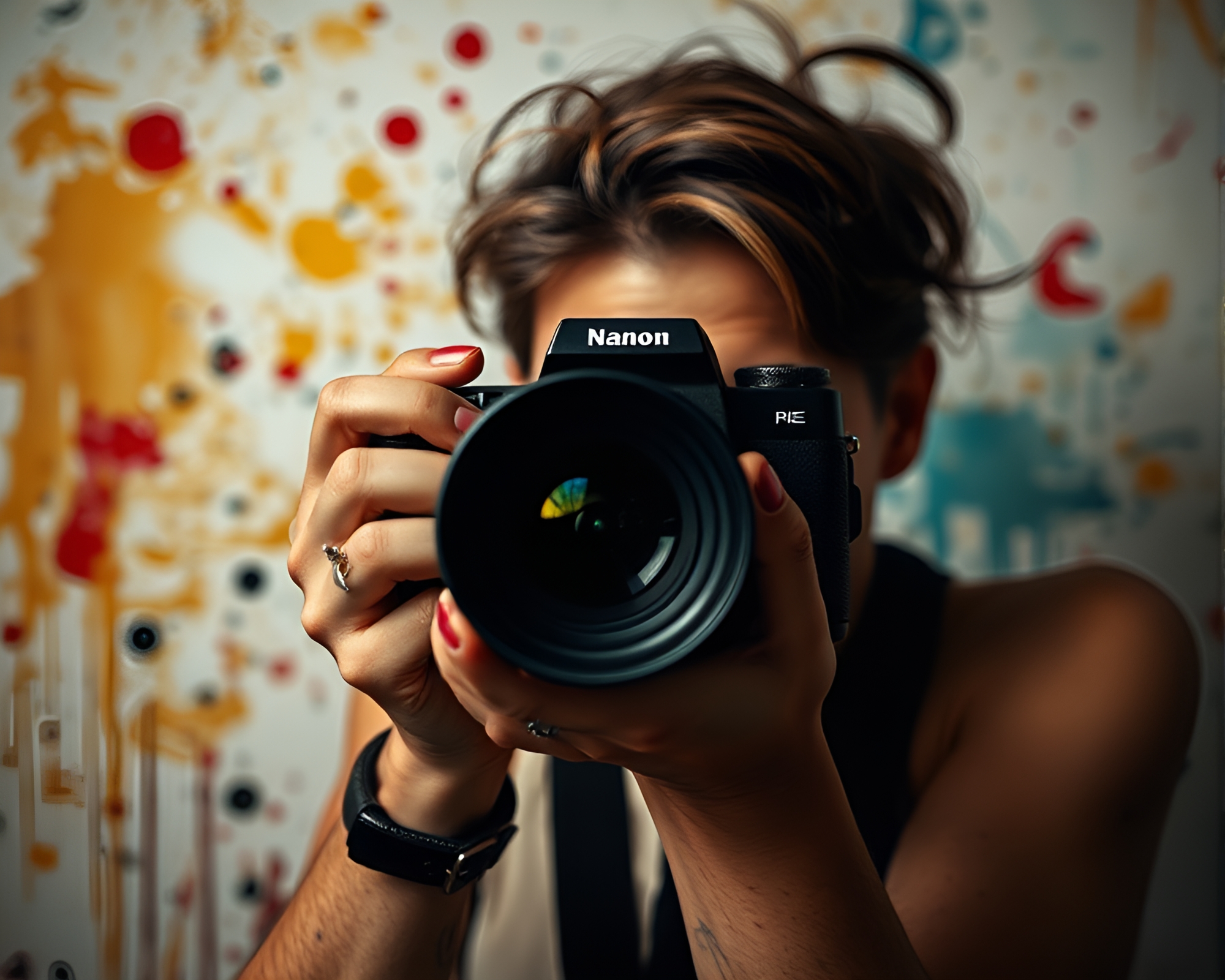 Enigmatic Camera in Artistic Shadows – free AI stock image