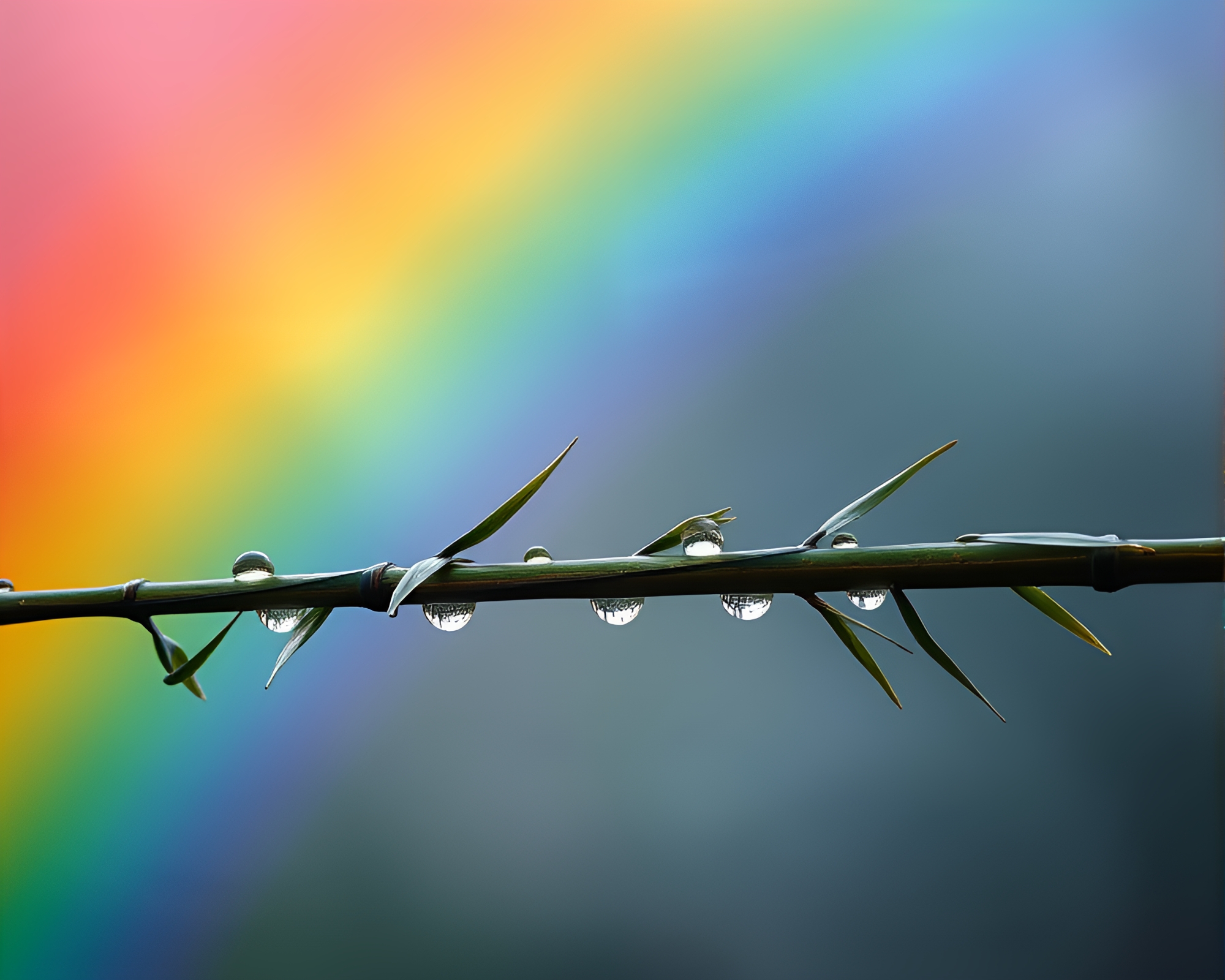 Dew Drop Serenade: Cosmic Bamboo Flute Fantasy – free AI stock image