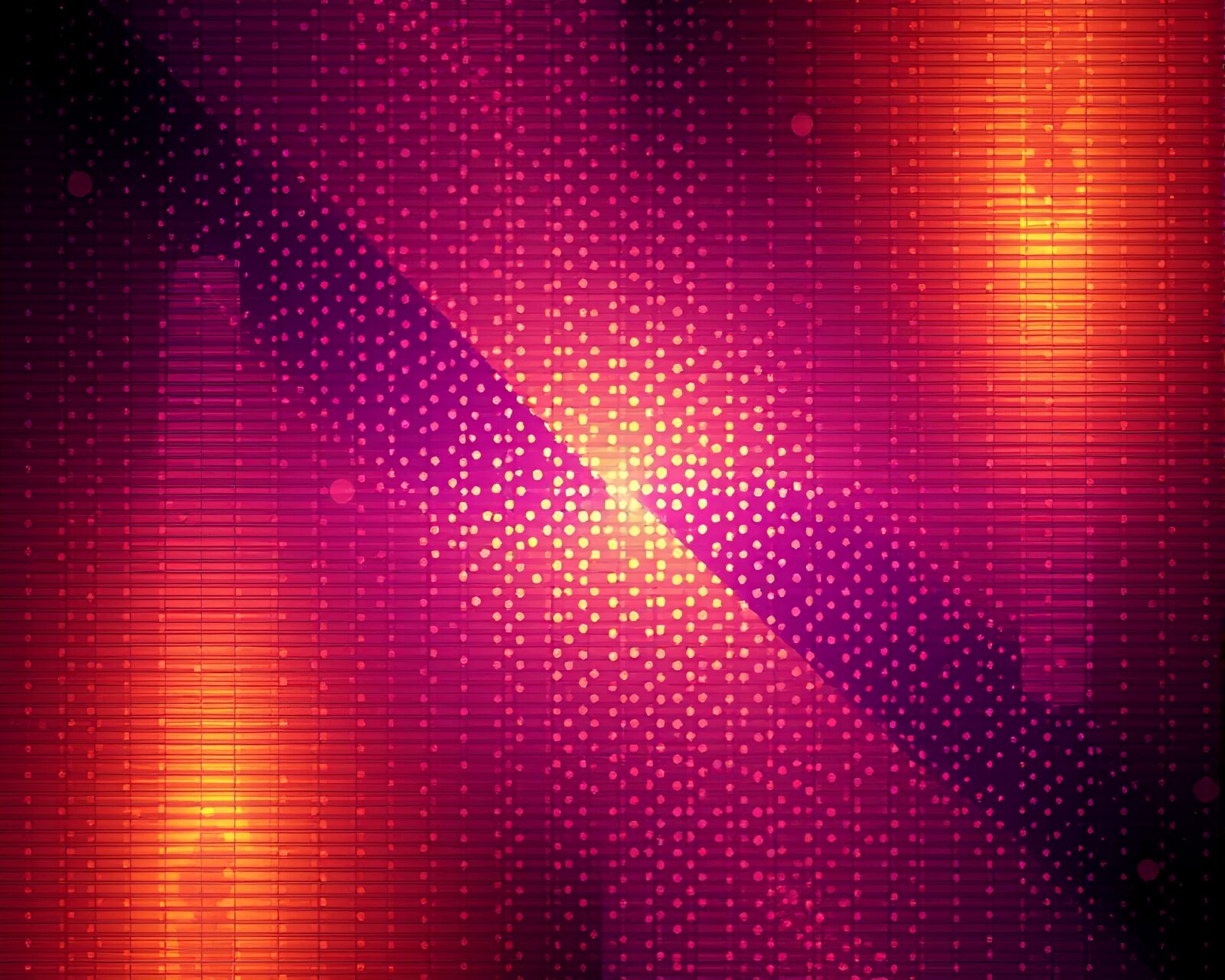 Geometric fractal pattern with metallic sheen and vector halftones
