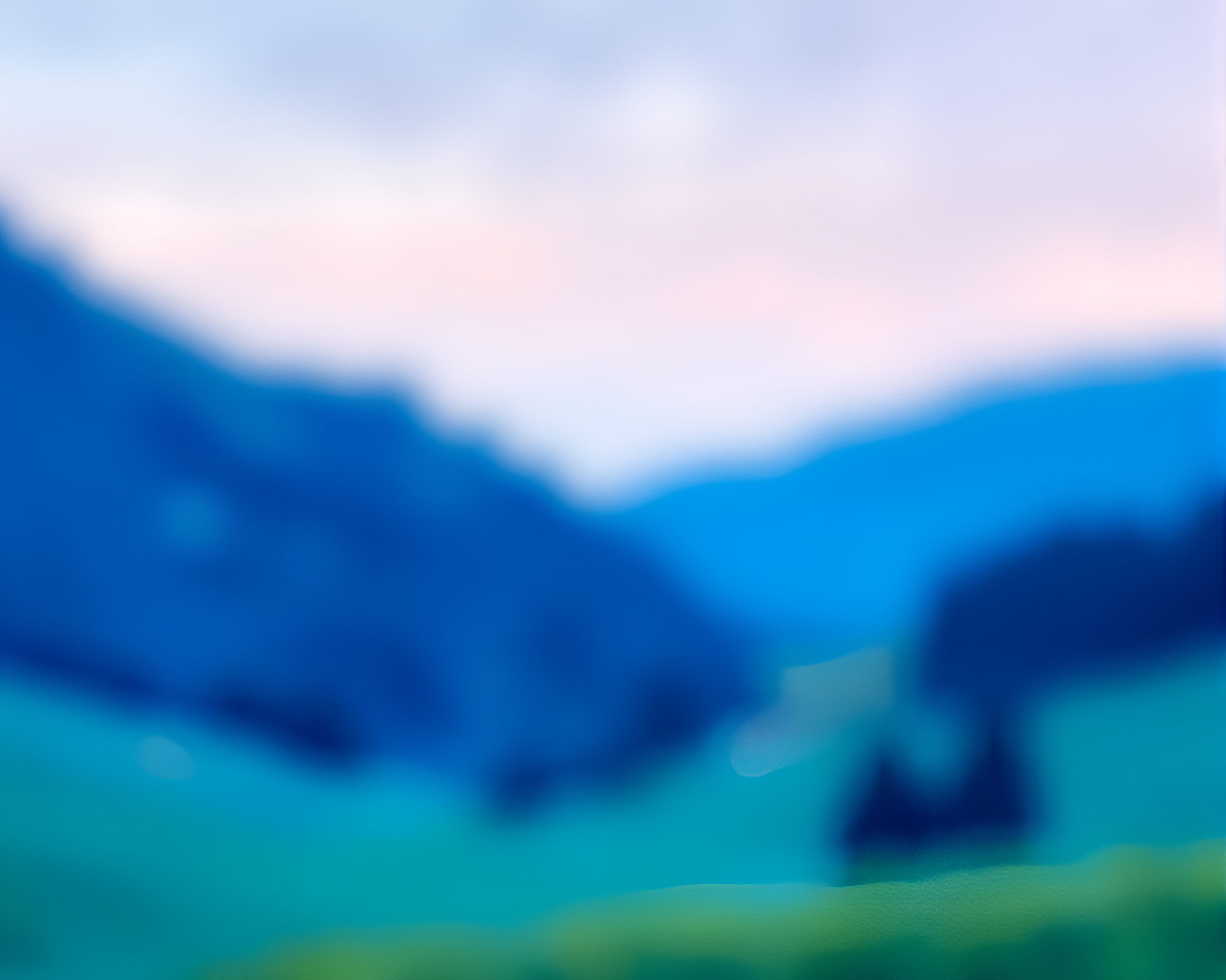 Sapphire Valley Serenity with Soft Focus Background – free AI stock image