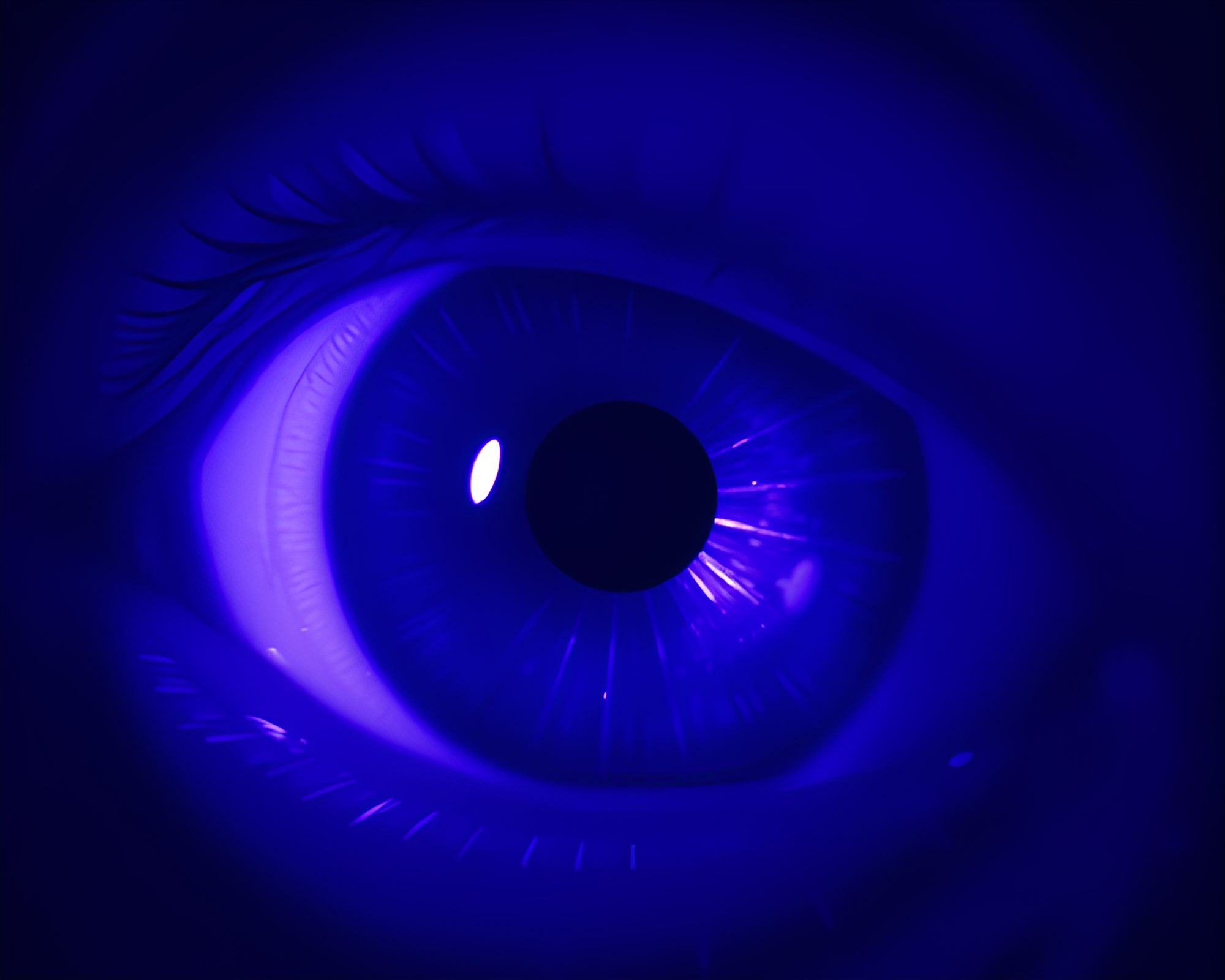 Ethereal Hydra Emerging in Ultraviolet Waters – free AI stock image