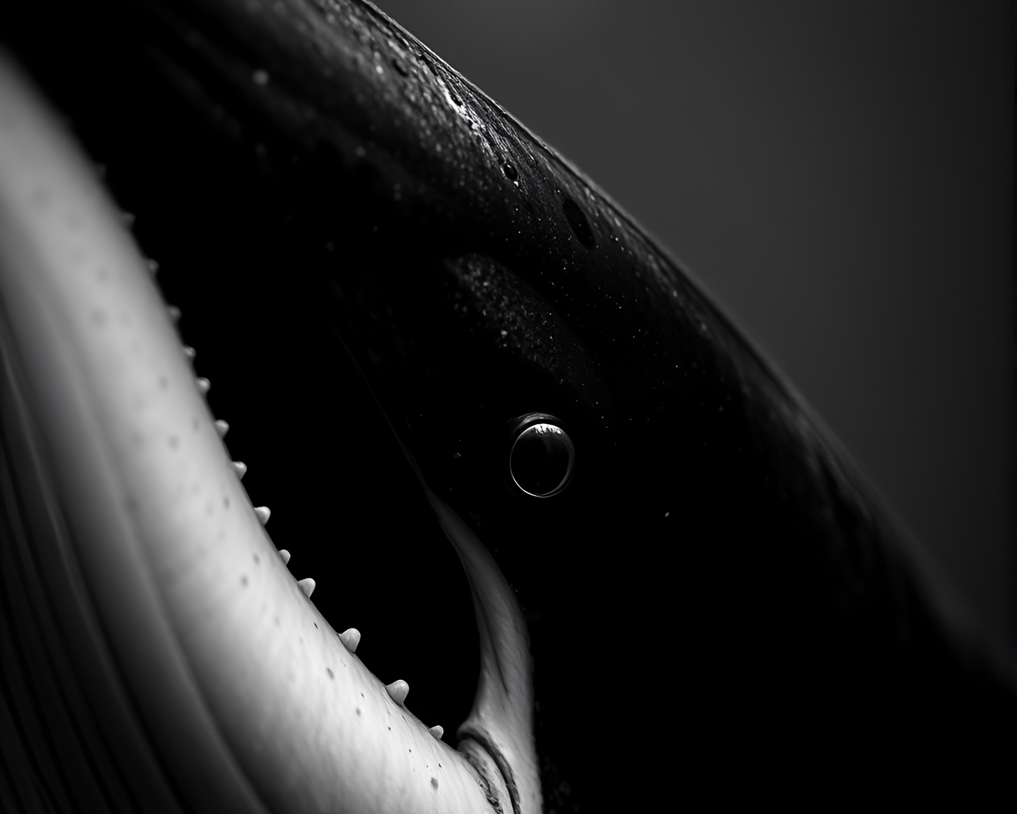 Whale in Noir Selective Color Macro Composition – free AI stock image