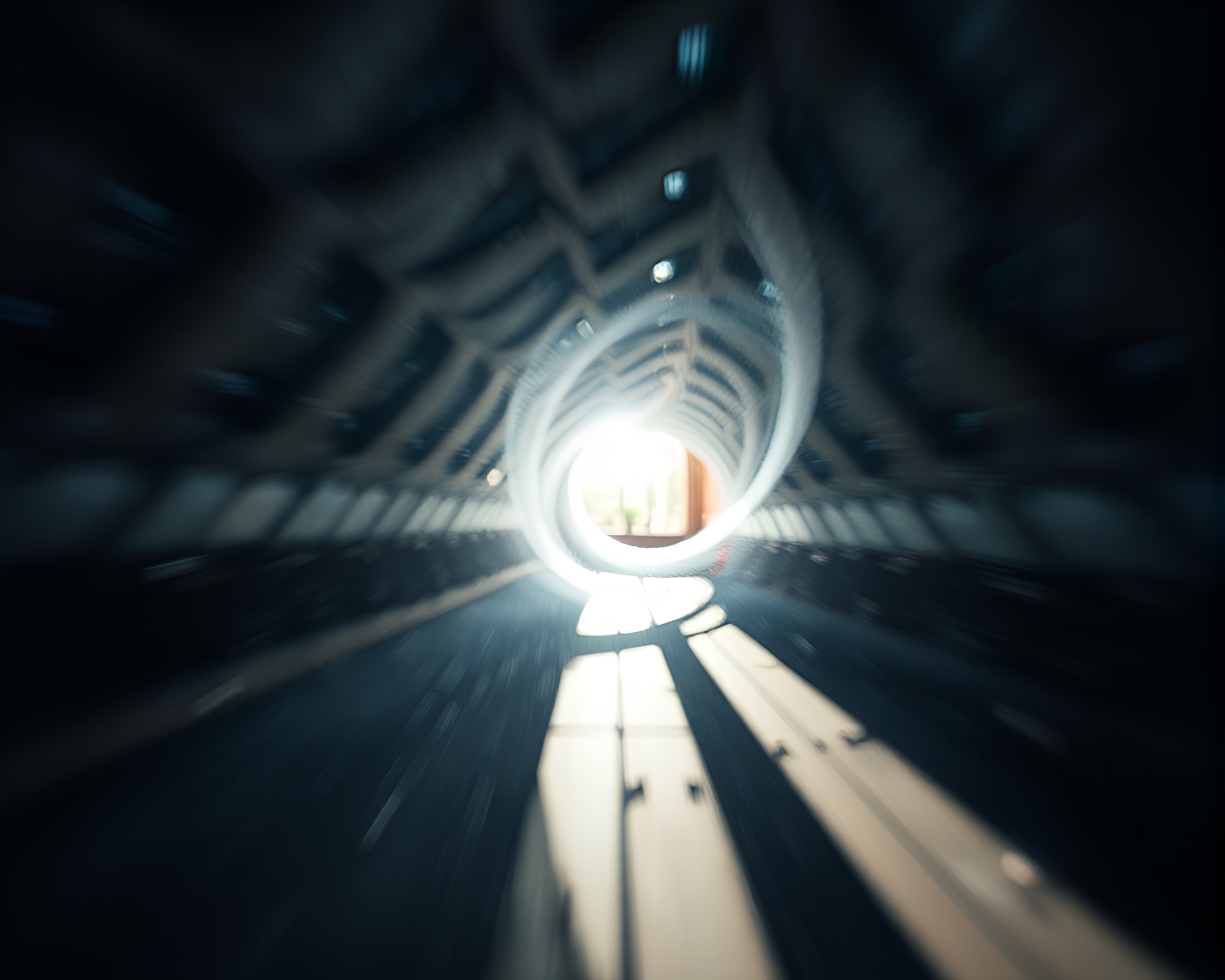 Ethereal Oasis in Attic Shadows with Bokeh Vortex Twist – free AI stock image