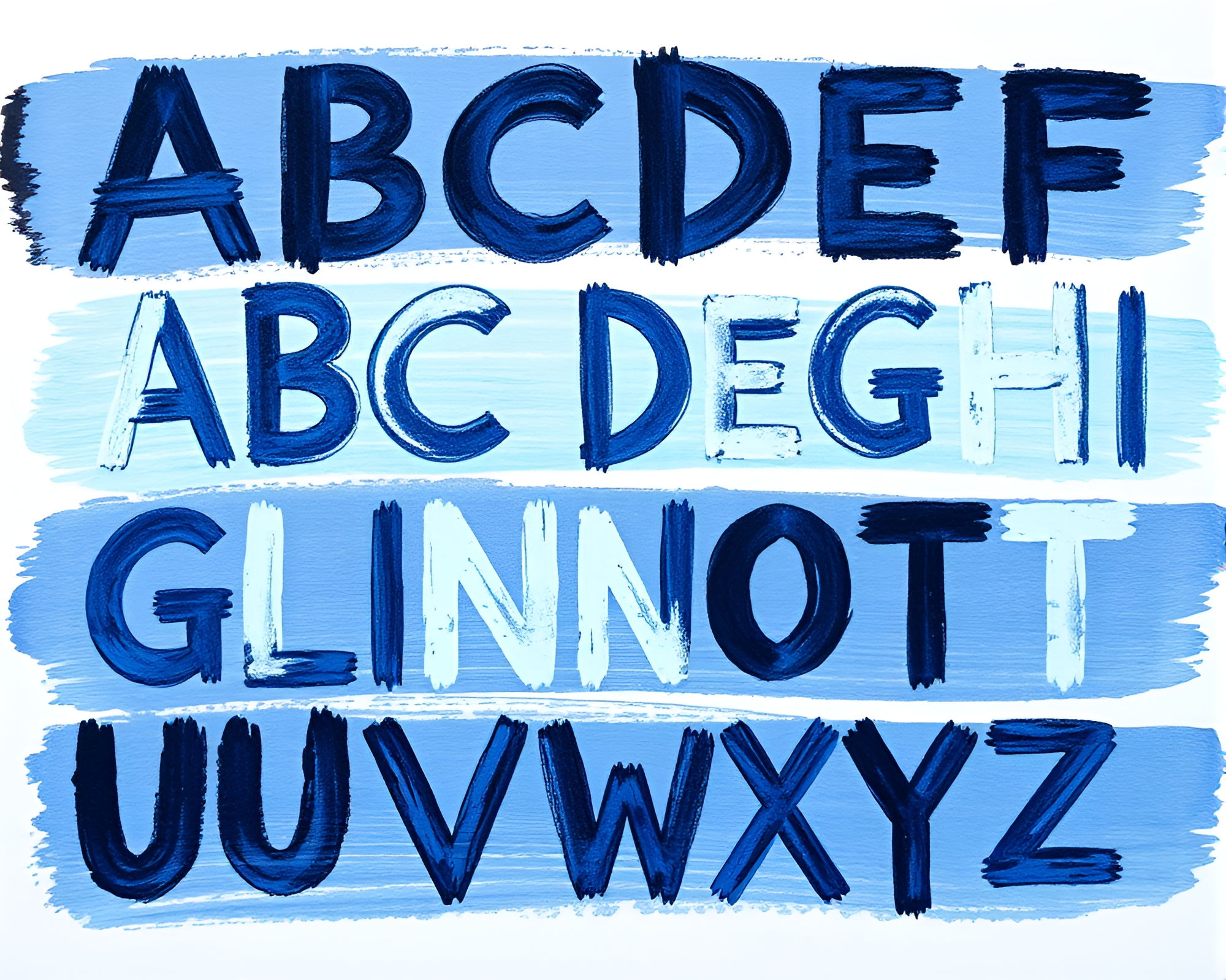 Runic Alphabet Charcoal Art in Ice-Blue Ultraviolet – free AI stock image