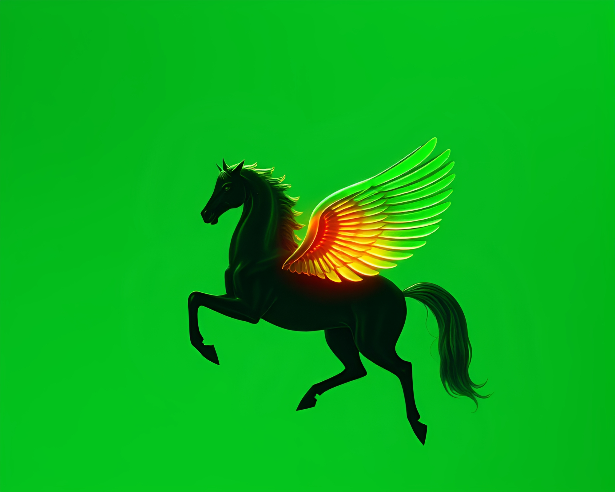 Prismatic Pegasus in Enchanted Forest – free AI stock image