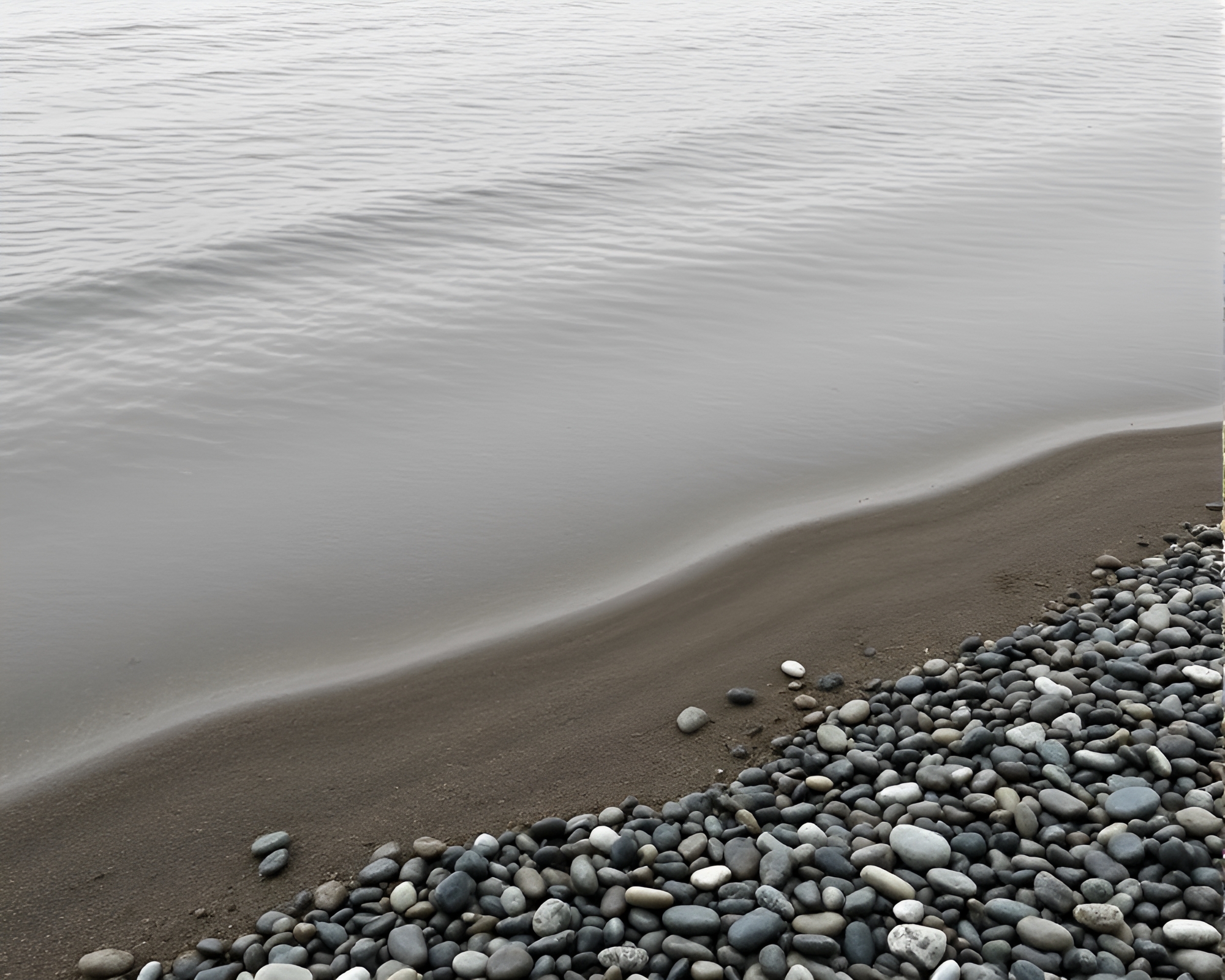 Pebble Beach Serenity with Contoured Paths – free AI stock image