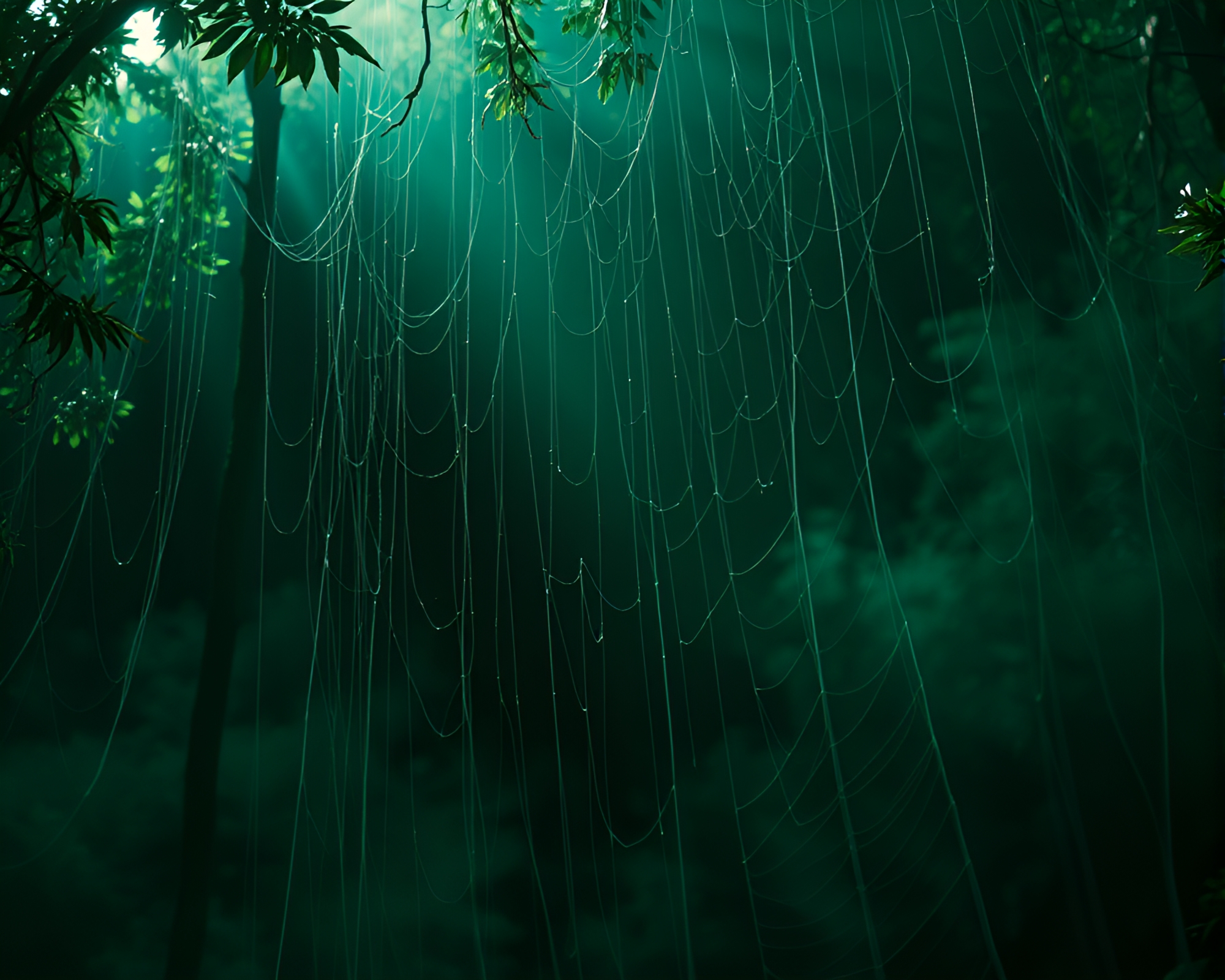 Mystical Mirror in Rainforest Spotlight – free AI stock image