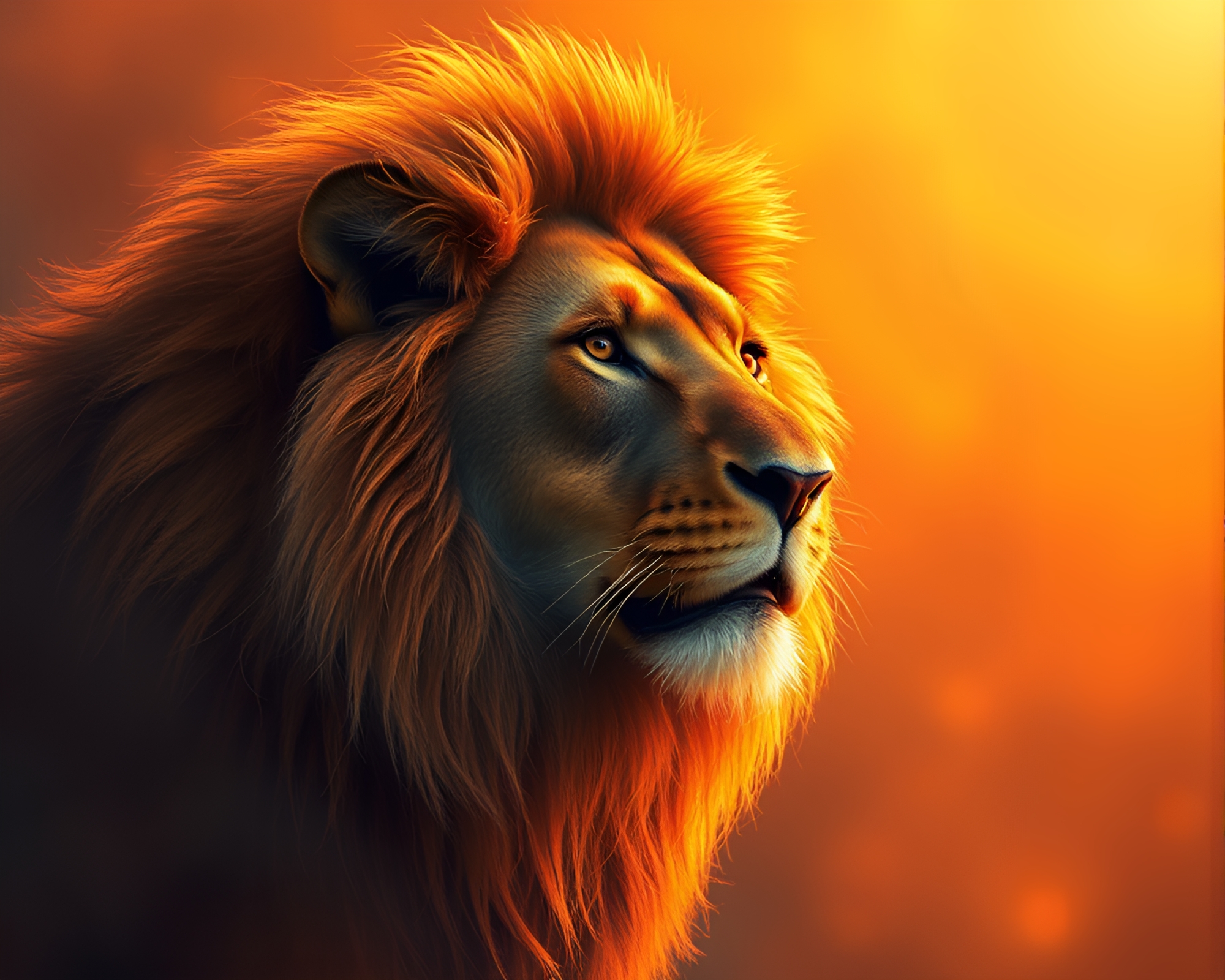 Lion King in Pixelated Fluid Simulation – free AI stock image