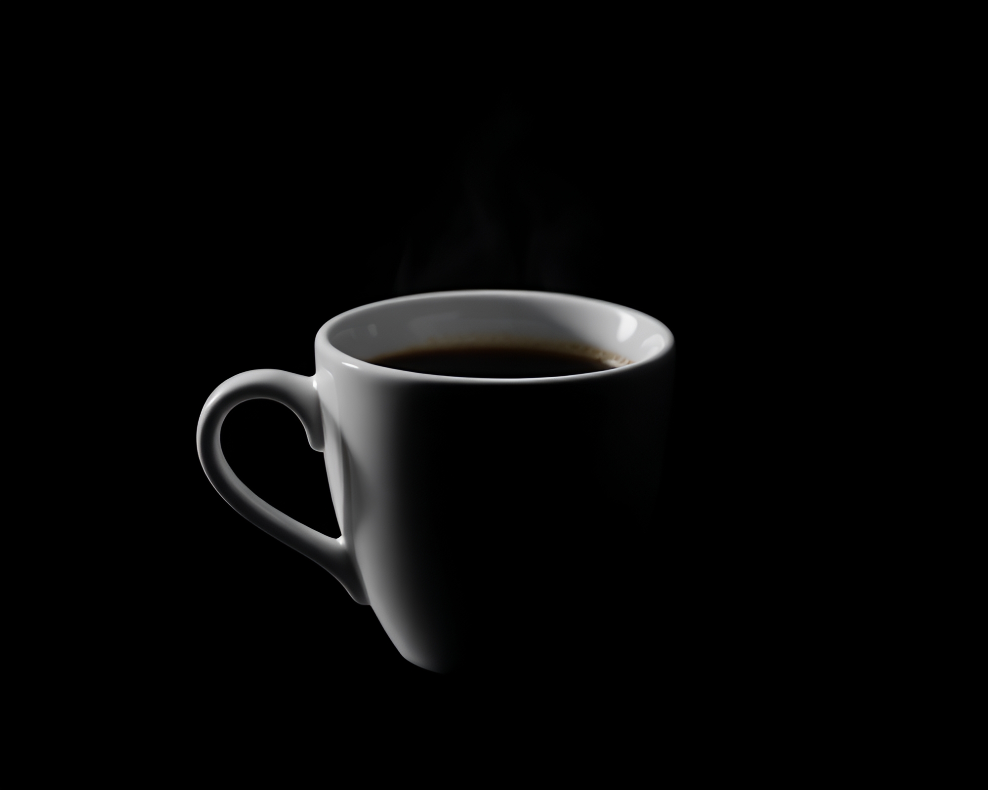 Charcoal Coffee Cup with Rim Lighting – free AI stock image