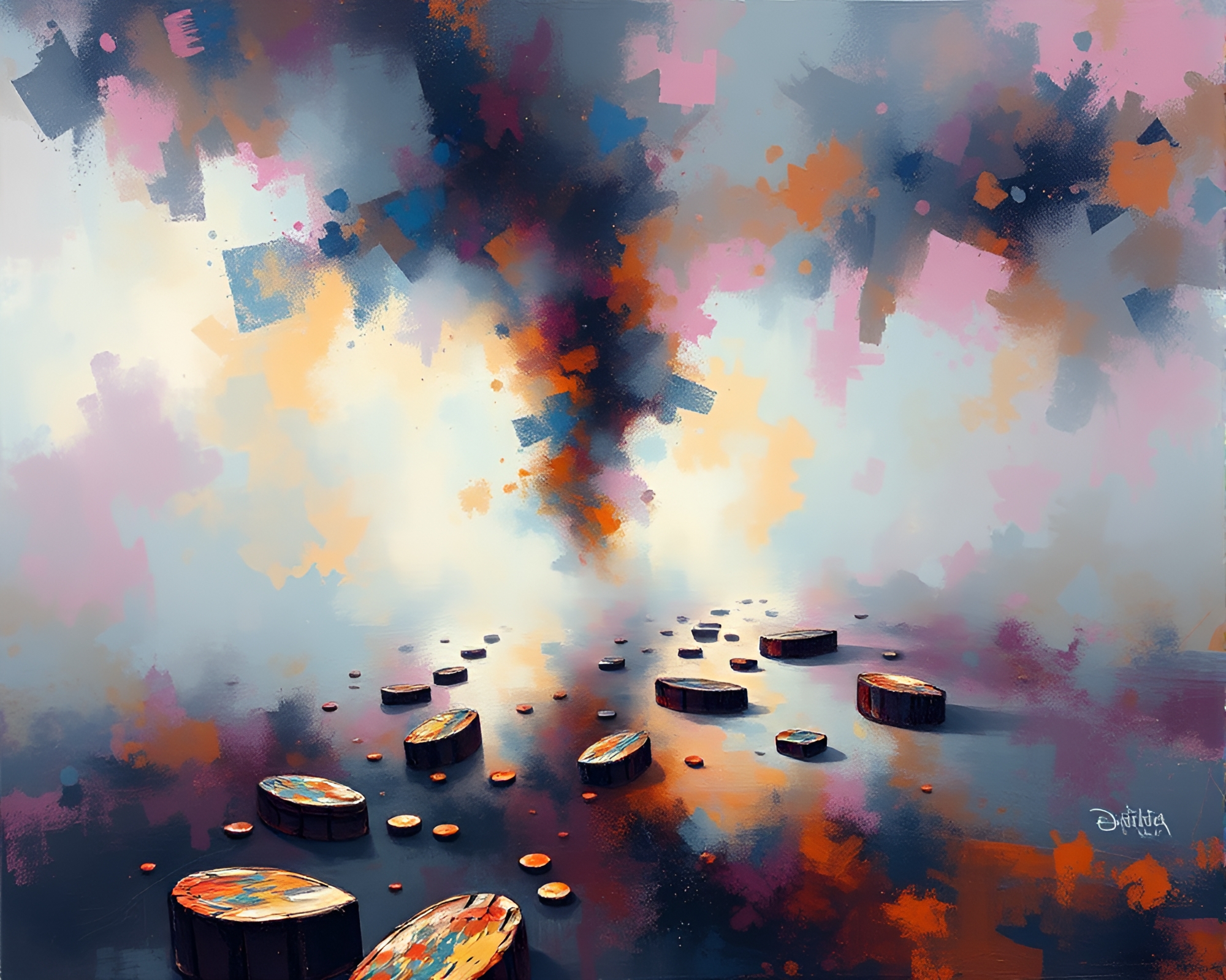 Mystical Fog with Gravity Boots Kaleidoscope Painting – free AI stock image
