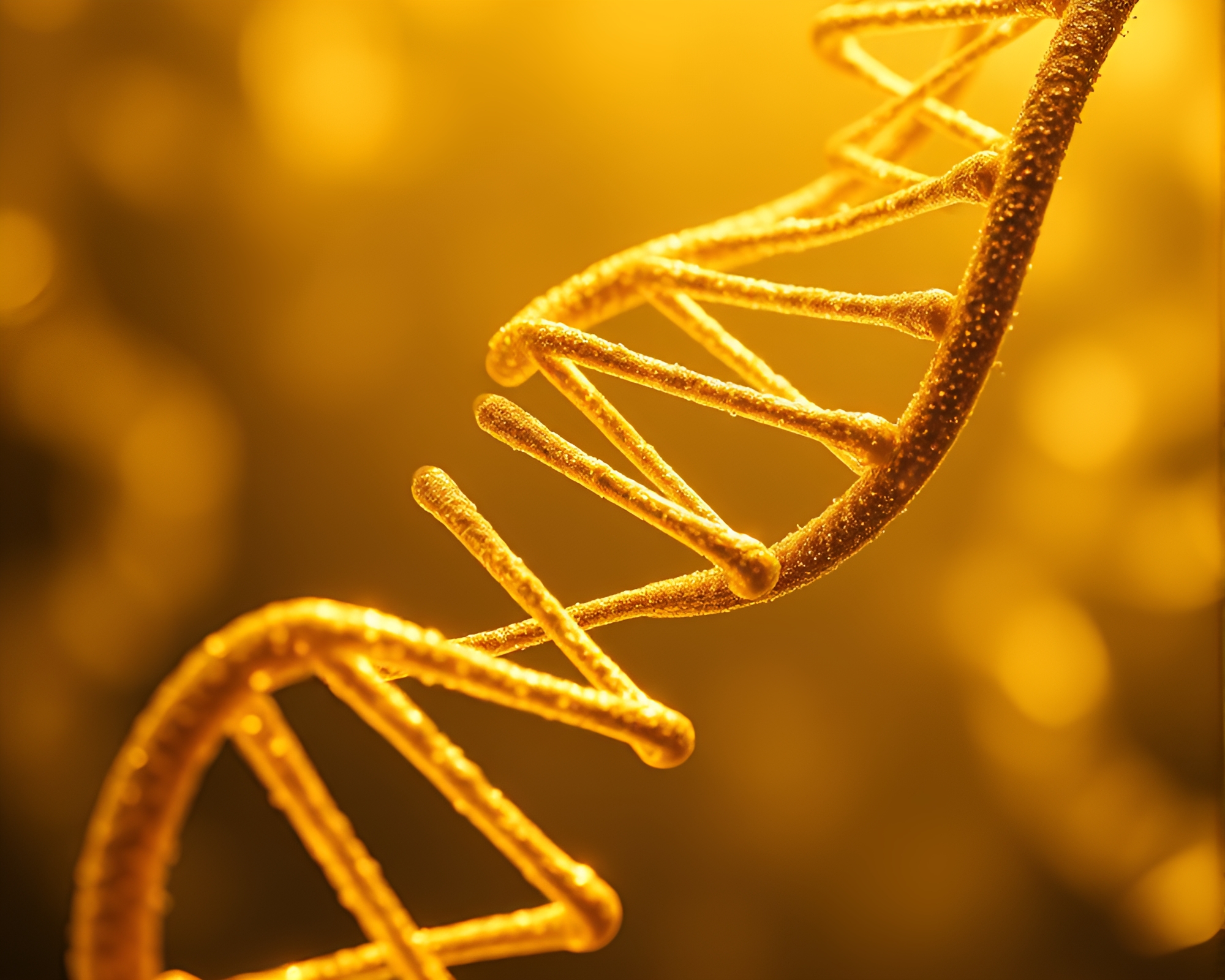 Golden Spiral DNA Helix in Film Noir Style – free AI stock image