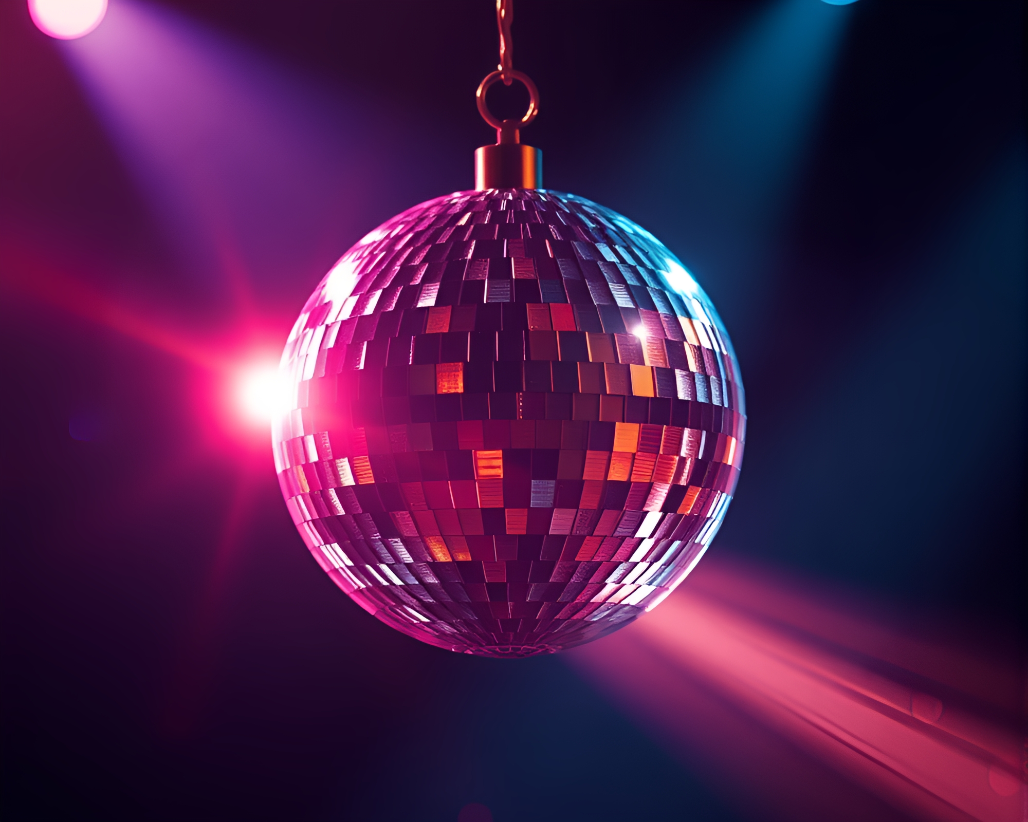 Golem Disco Ball Light Show: Mind-Bending Depth – free AI stock image