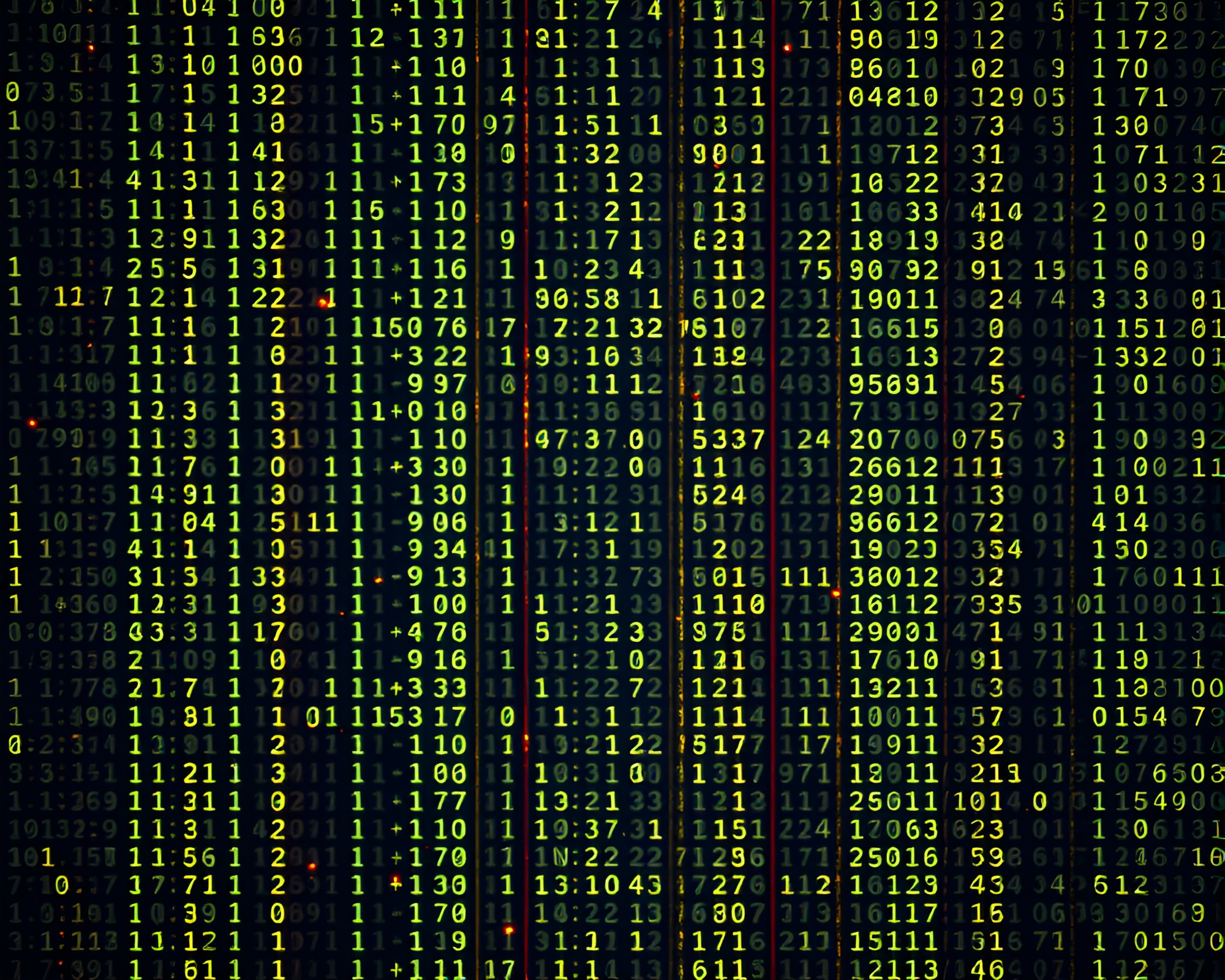 Retro Binary Code Composition – free AI stock image