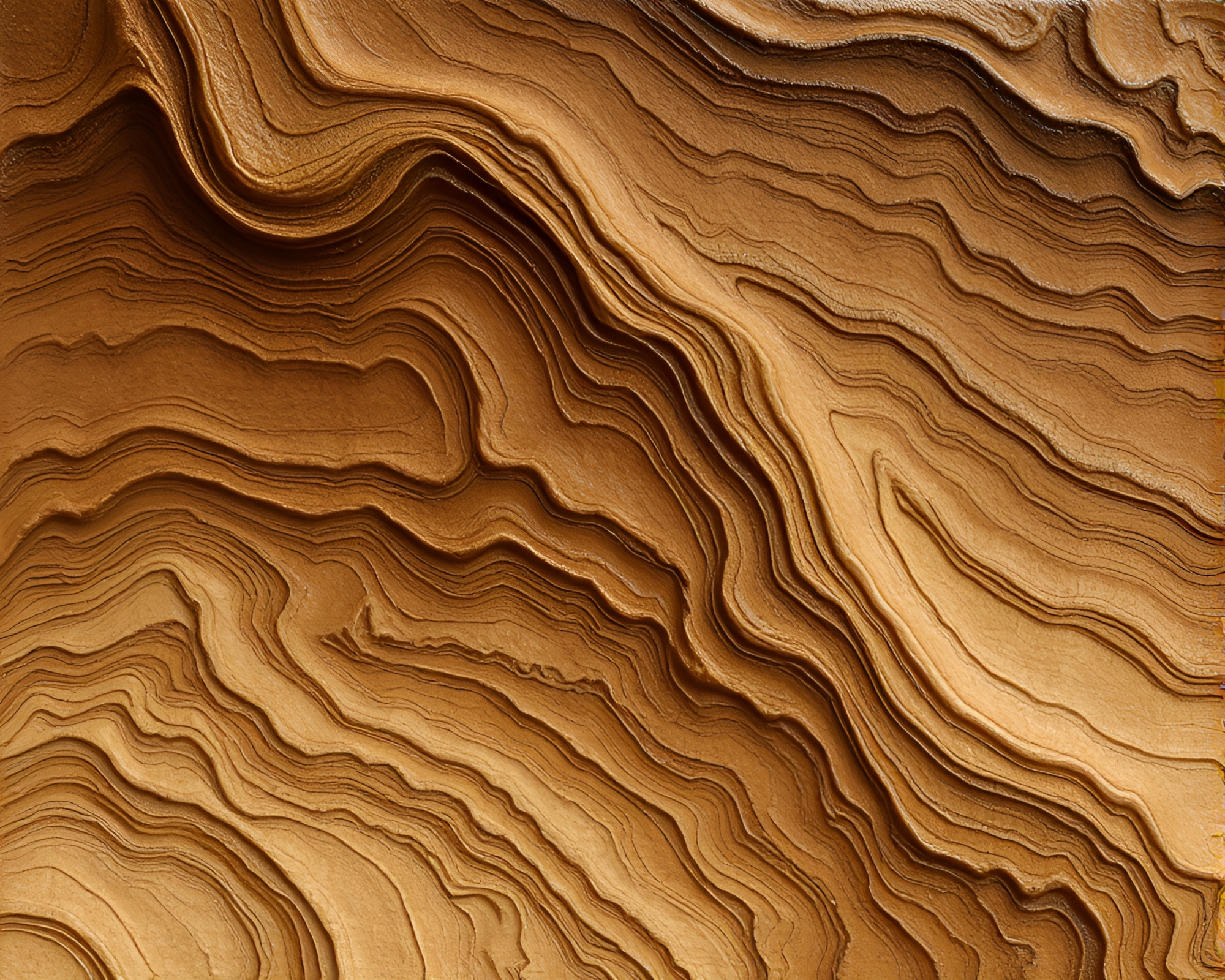 Sculpted Walrus amid Sepia Oil Impasto Ridges – free AI stock image