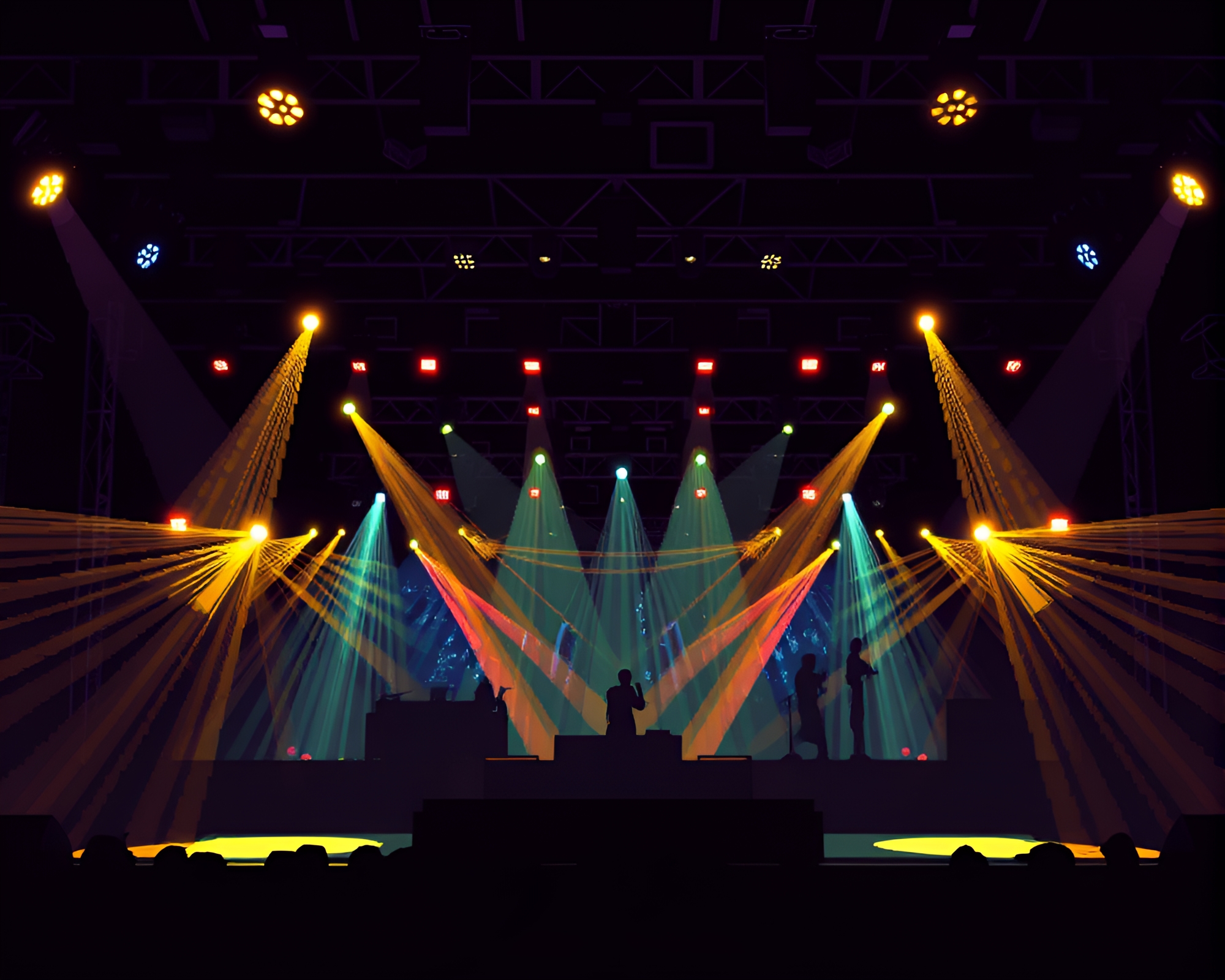 Savage River Leading Lines Concert Stage Lights – free AI stock image