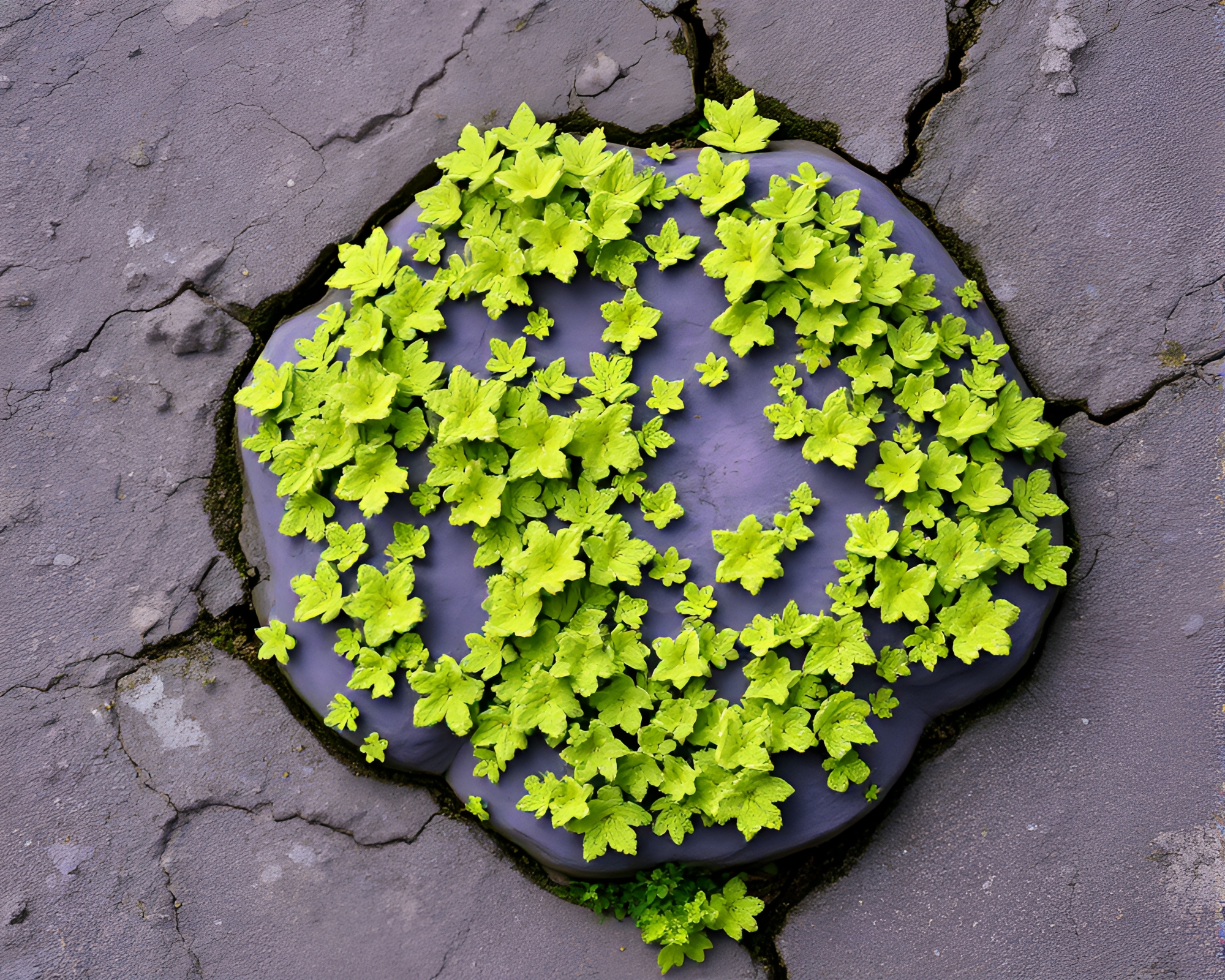 Enchanted Golem in Lichen Forest – free AI stock image