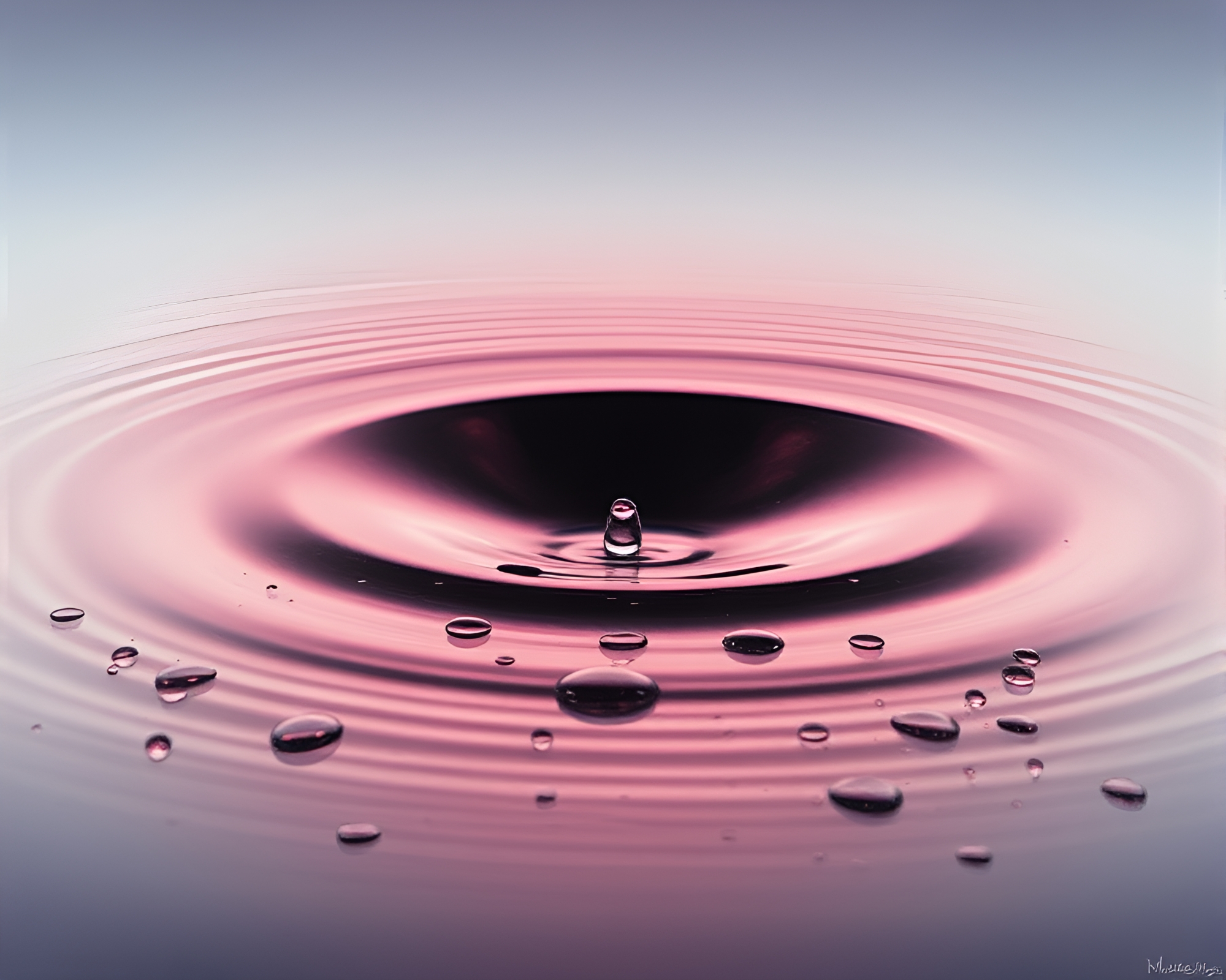 Surreal Water Droplet Mirage in Earth Tones – free AI stock image