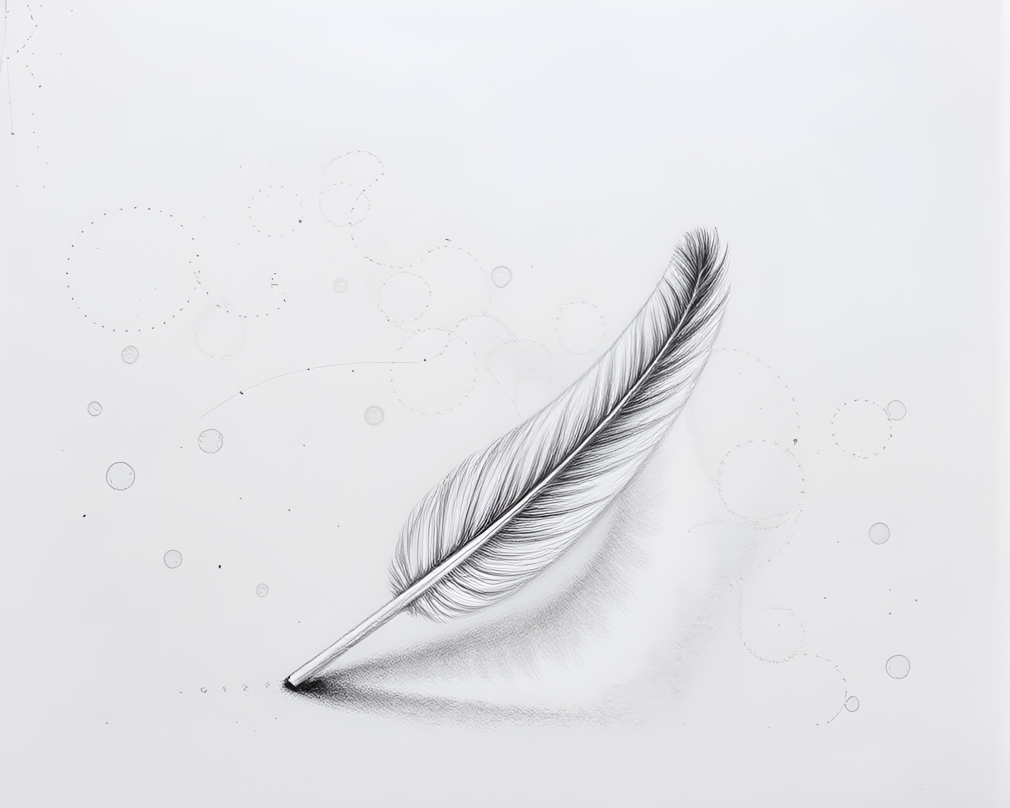 Feather Dusted Time Dilation Field Portrait – free AI stock image
