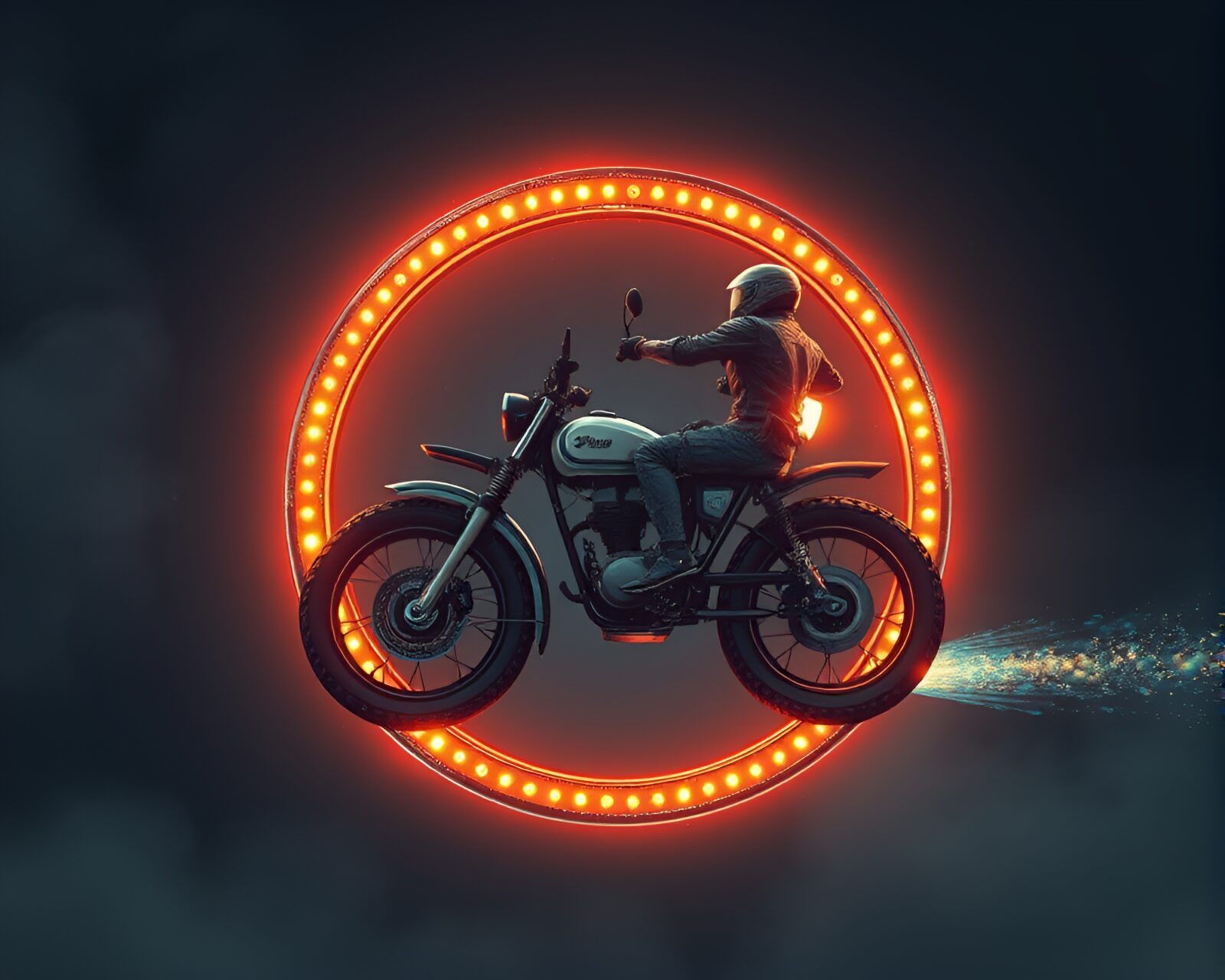Illustration of a futuristic hoverbike in high-key lighting