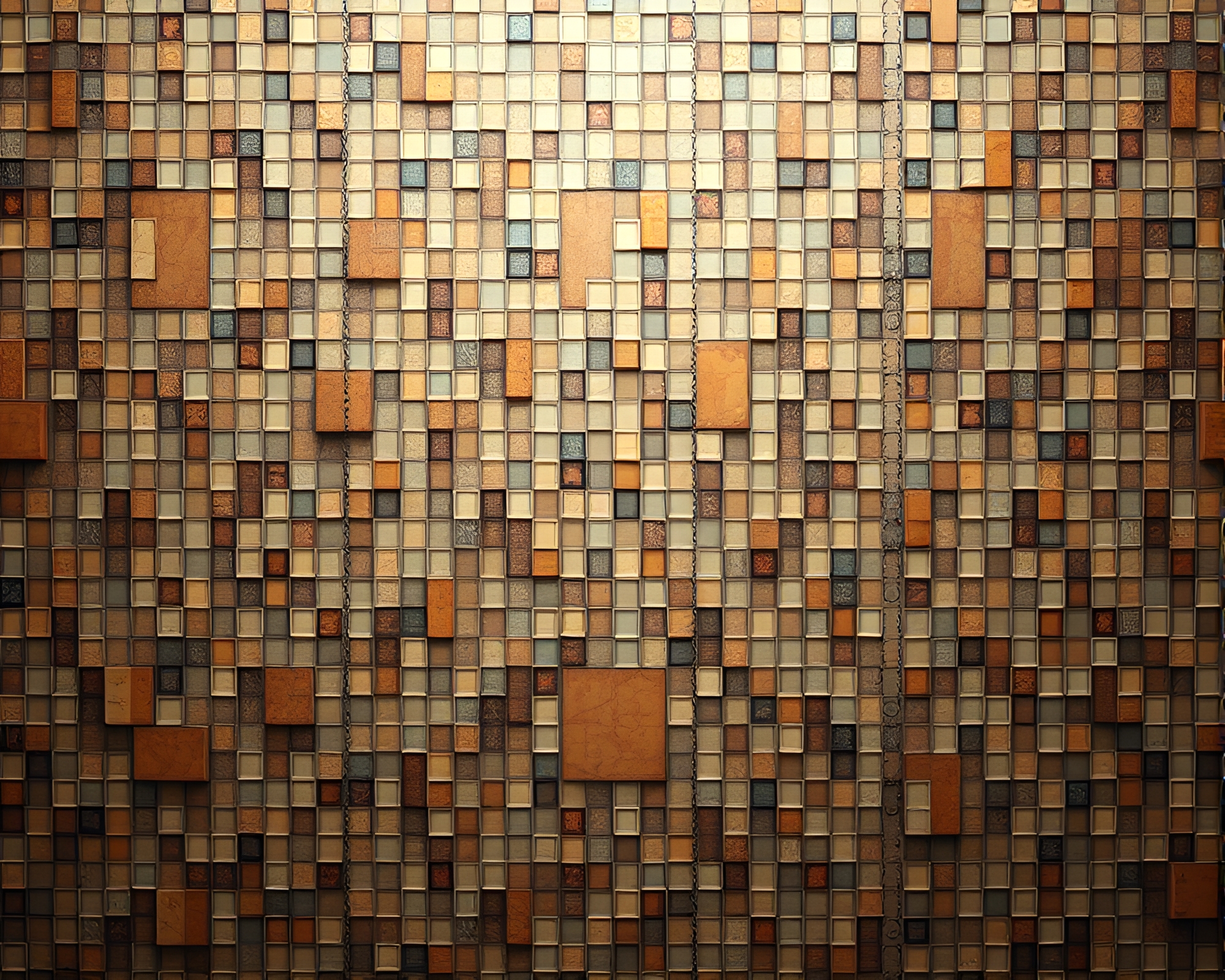 Morse Code Mosaic Telegraph in Earth Tones – free AI stock image