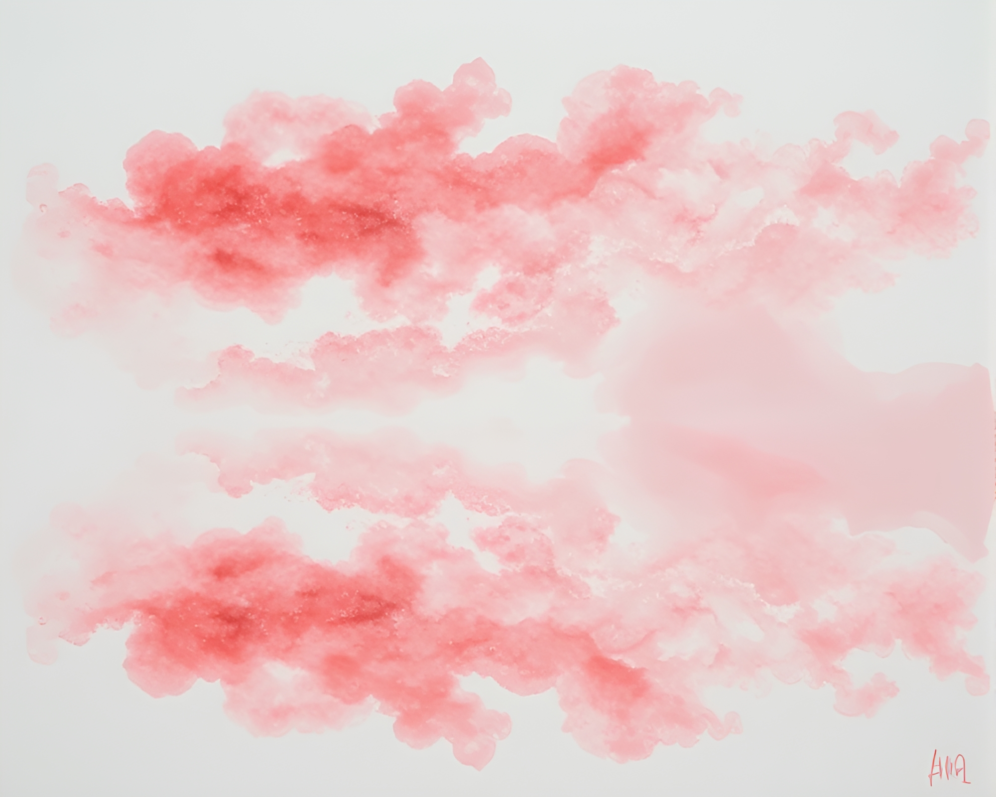 Quantum Fluctuations: Blush Pink Reflections in Sumi-e – free AI stock image