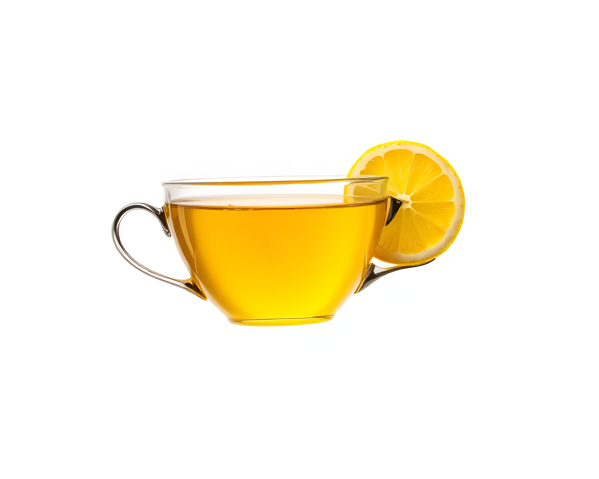 Floating Tea Cup in Lemon Yellow Abstract Composition – free AI stock image