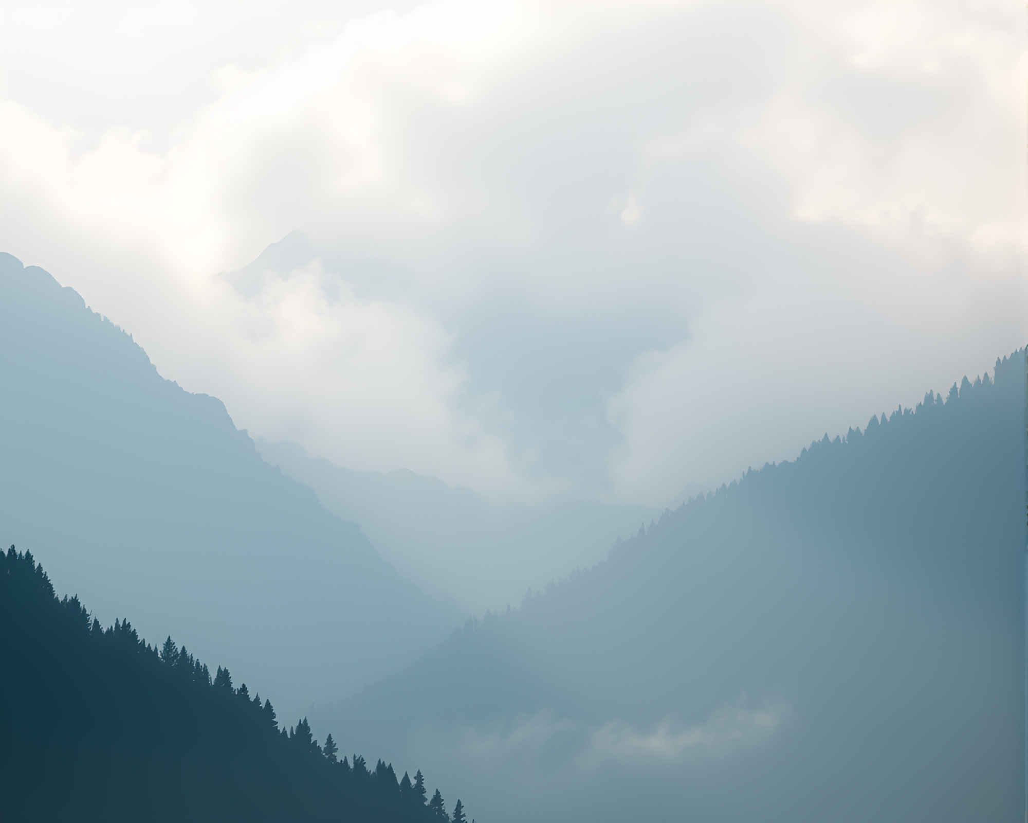 Mystical Mountains in VHS Toon Shading – free AI stock image