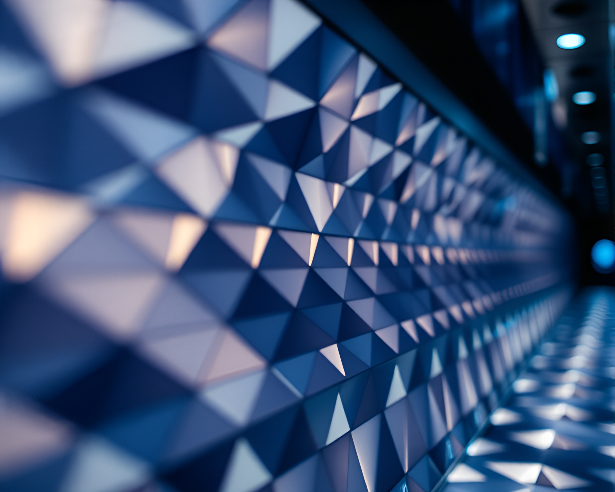 Underwater Submarine Geometry in Tilt-Shift Perspective – free AI stock image