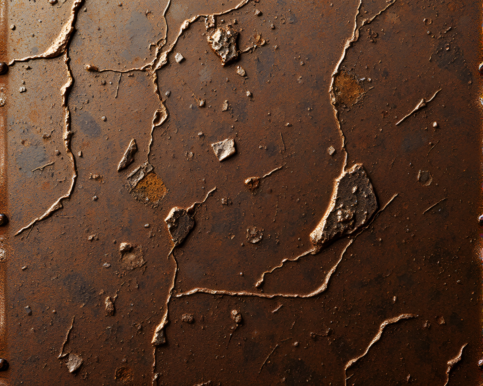 Monolithic Rust Erosion: Metallic Sheen Ambiance – free AI stock image