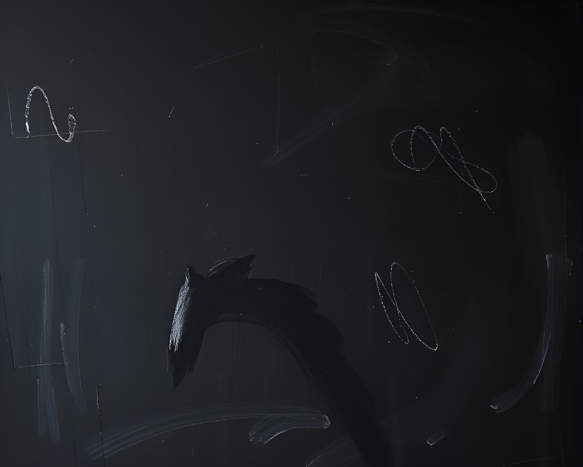 Chalkboard Astral Projection in Charcoal Black – free AI stock image