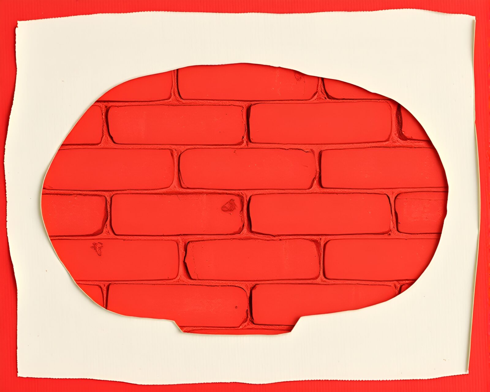 A mystical collage of Hydra cutouts against deep red background