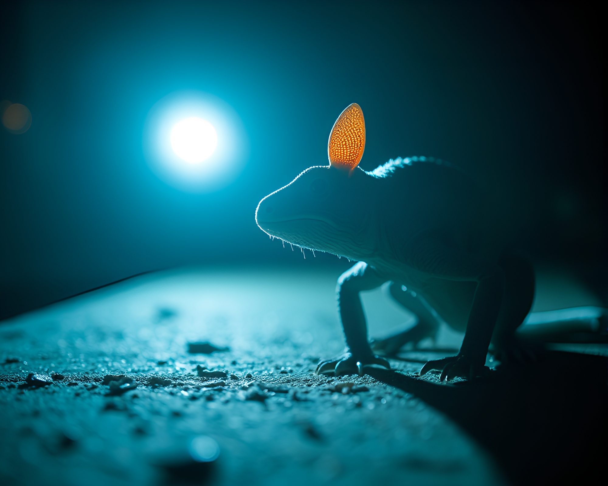 Enchanting Armadillo Bathed in Phosphorescent Glow – free AI stock image