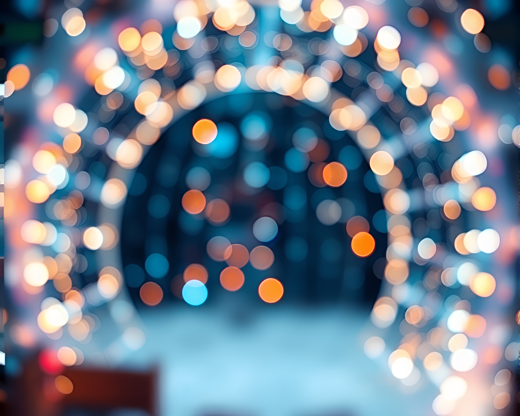 Glass Igloo Bokeh Lights in ASCII Art Style – free AI stock image
