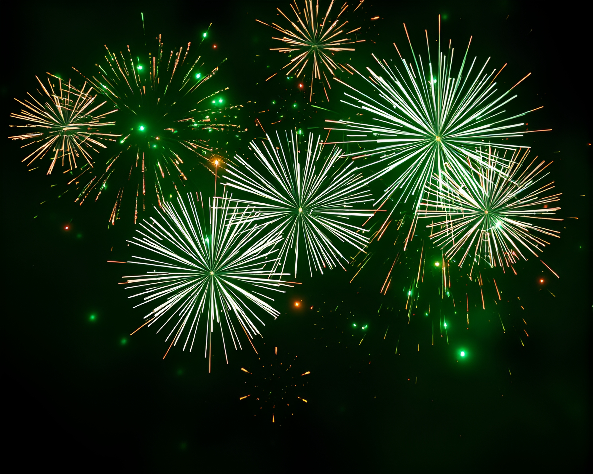 Emerald Hydra Illuminated by Fireworks in Procedural Beauty – free AI stock image