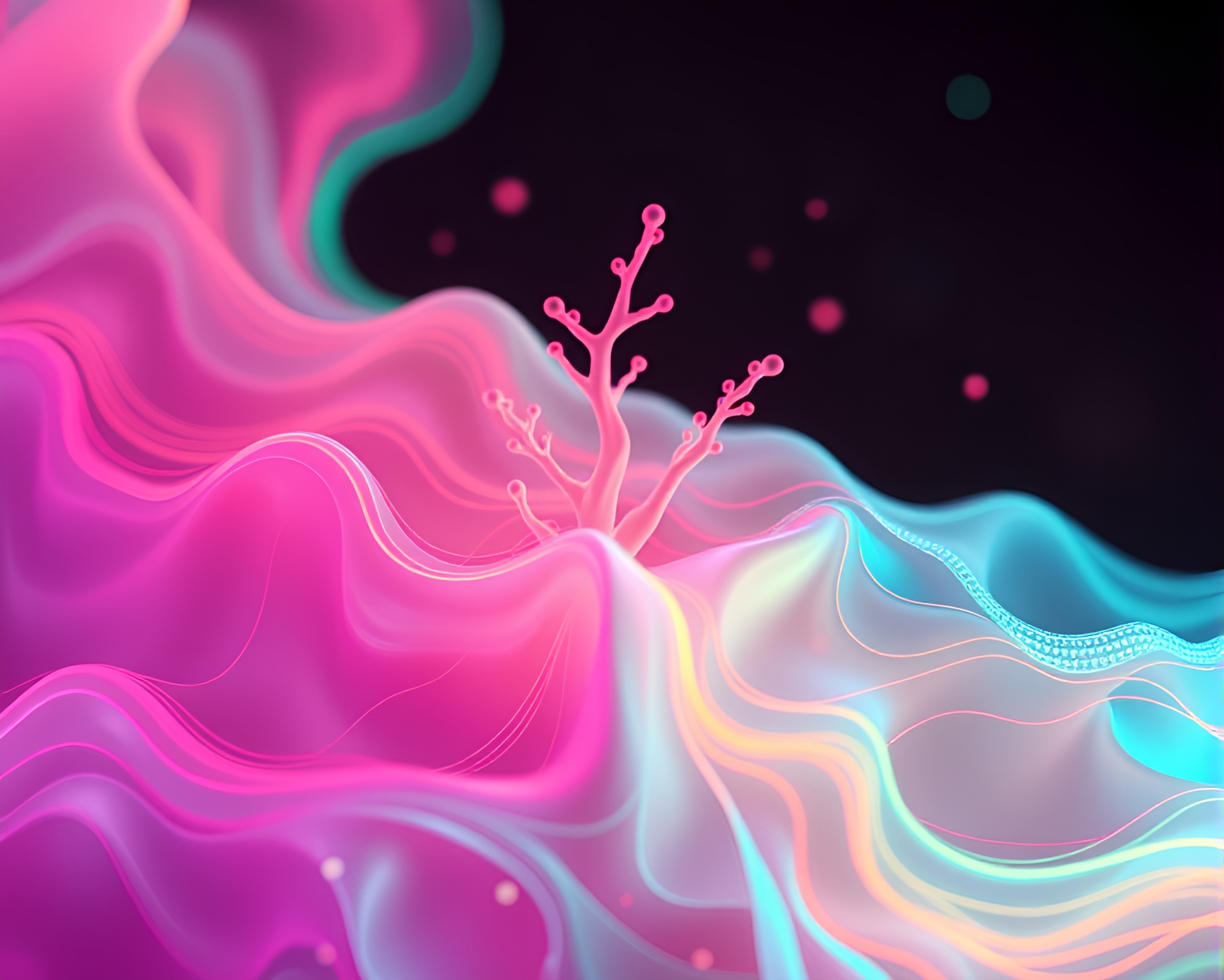 3D Bio-Printer in Pastel Neon Skeuomorphic Design – free AI stock image