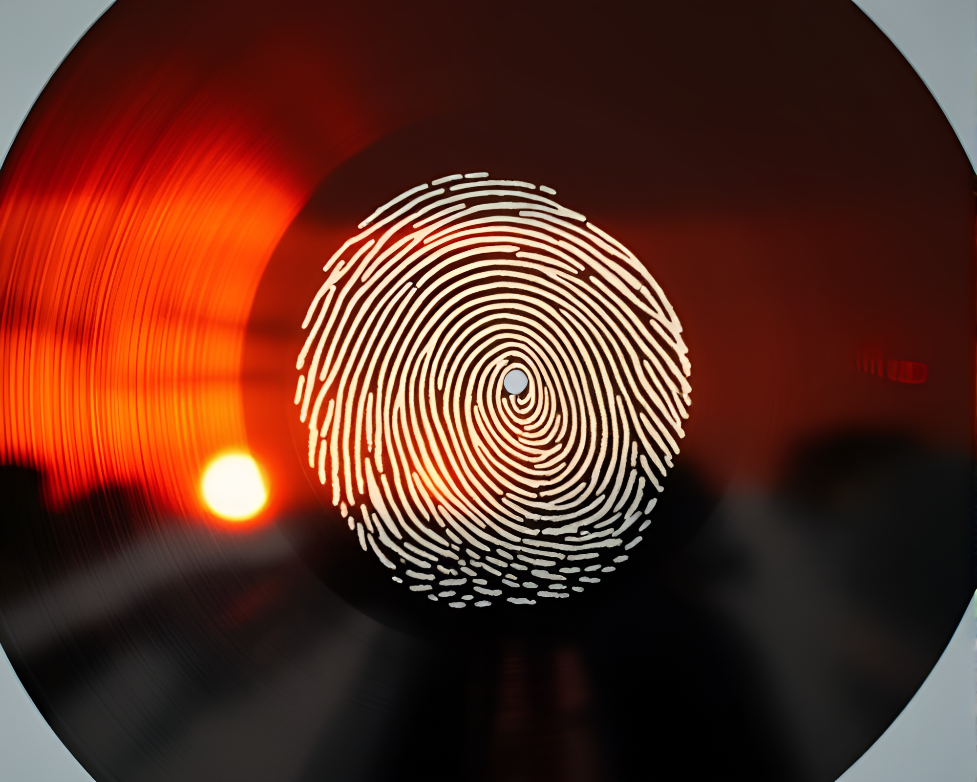 Vinyl Sonnet: Fingerprints in Double Exposure – free AI stock image