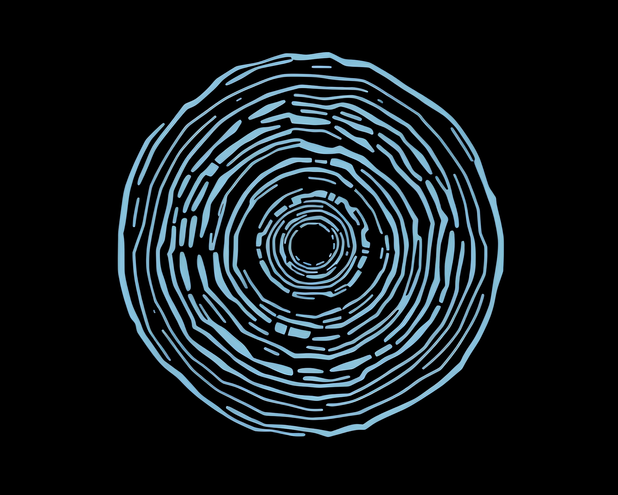 Enigmatic Tree Engraved in Arctic Blue Vector Art – free AI stock image