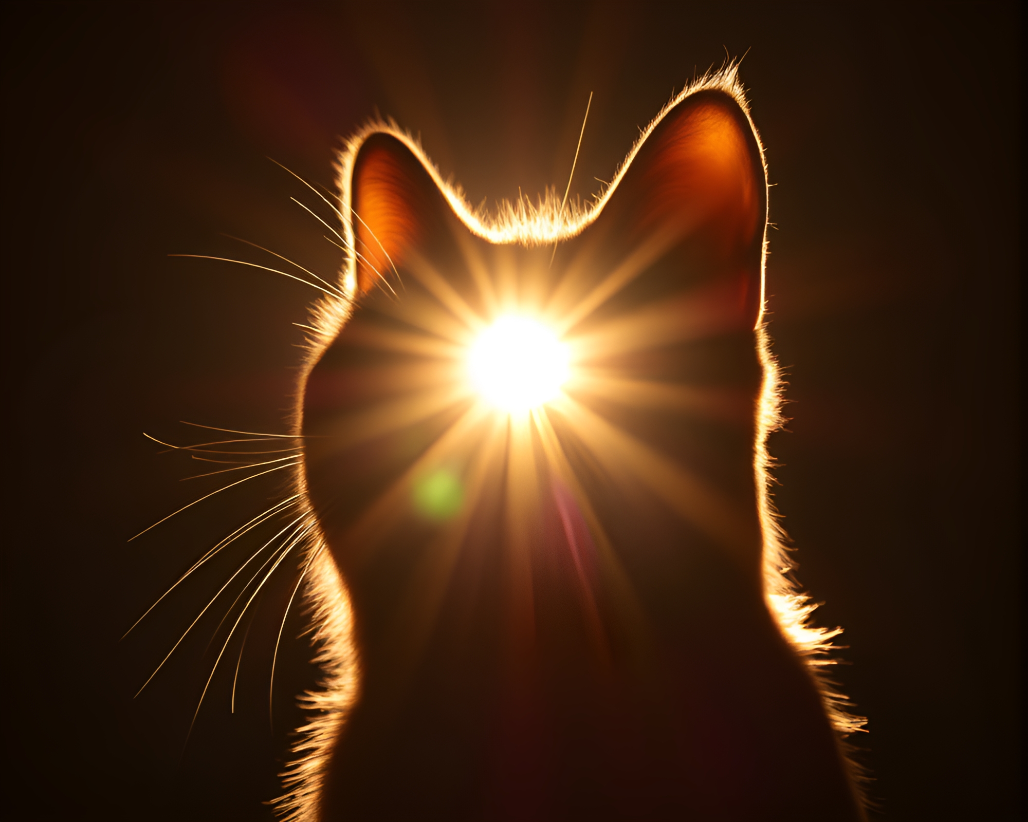 Mesmerizing Eclipse: Schrodinger’s Cat Lens Sunburst – free AI stock image