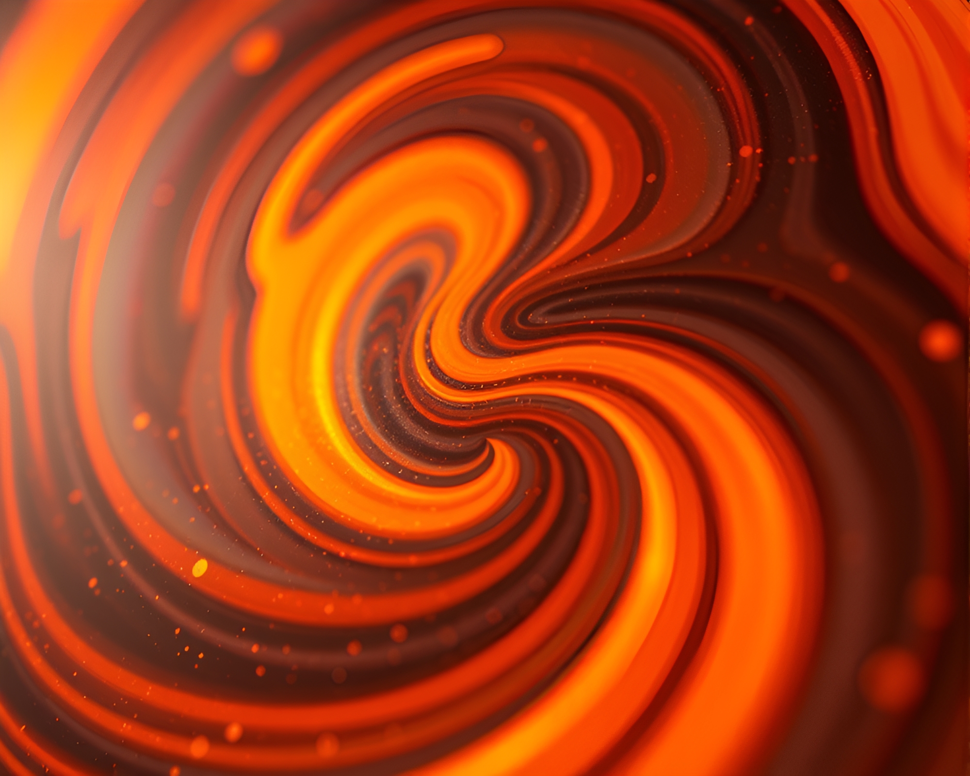 Psychedelic Swirls in Burnt Orange Warmth – free AI stock image