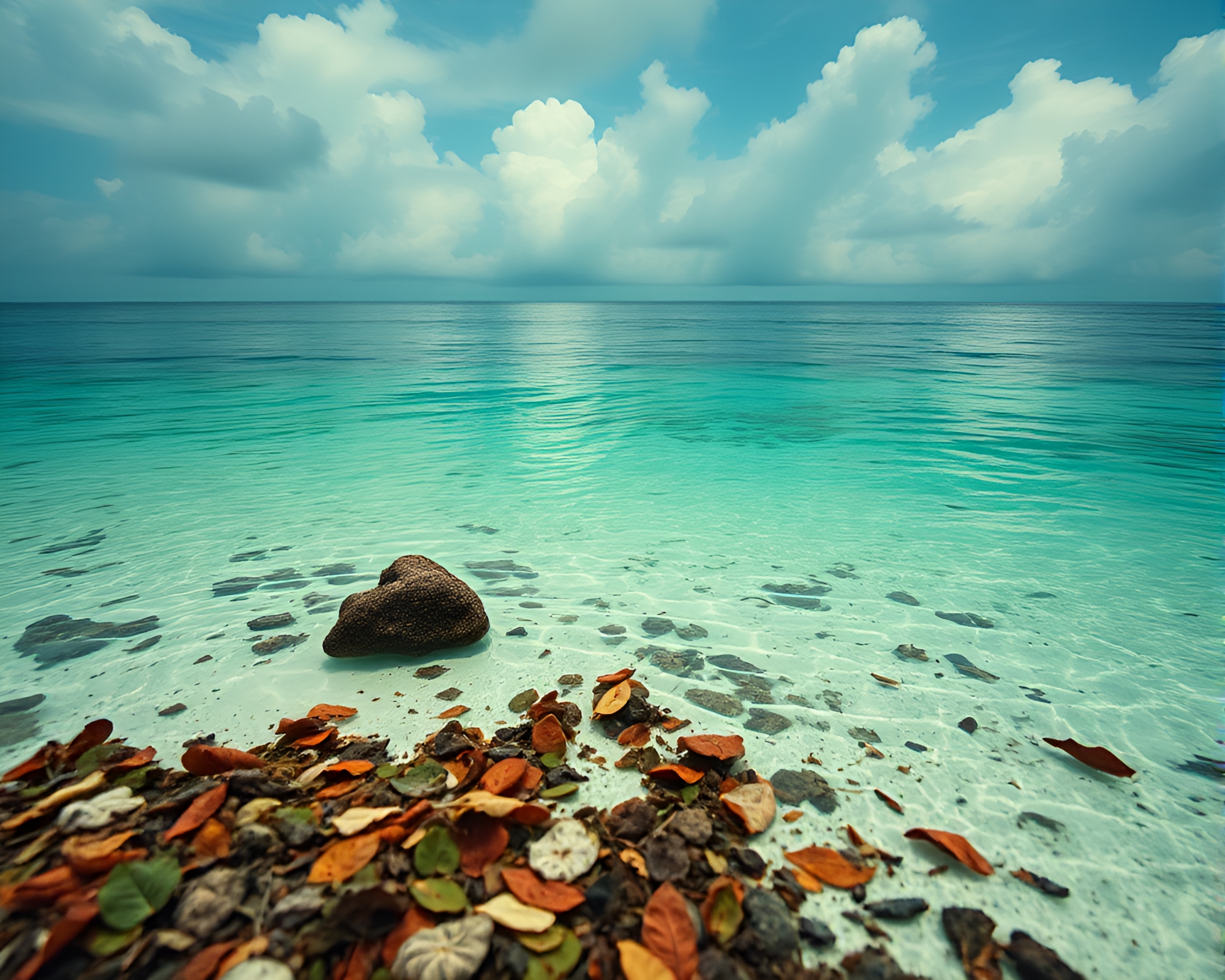 Coral Atoll Glowing with Cosmic Dust Cinemagraph – free AI stock image