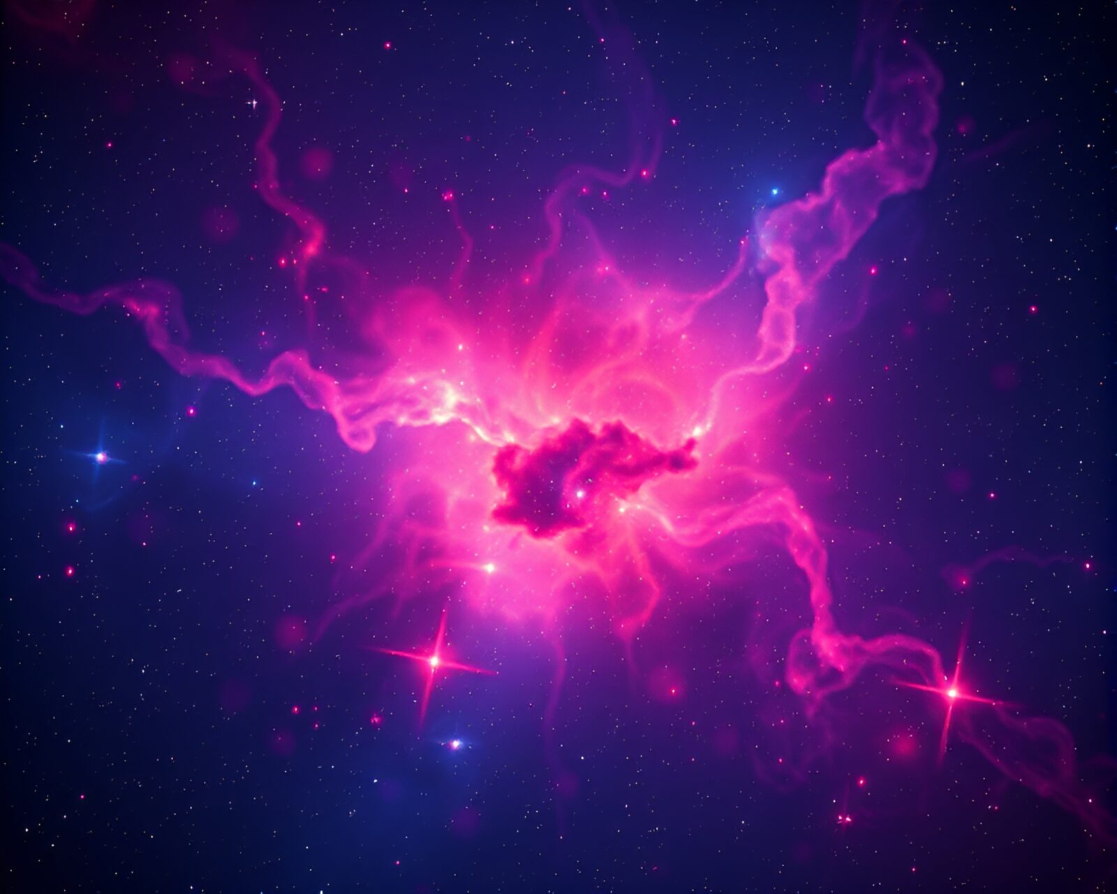 Vibrant glowing nebula like celestial entity with thermal effects