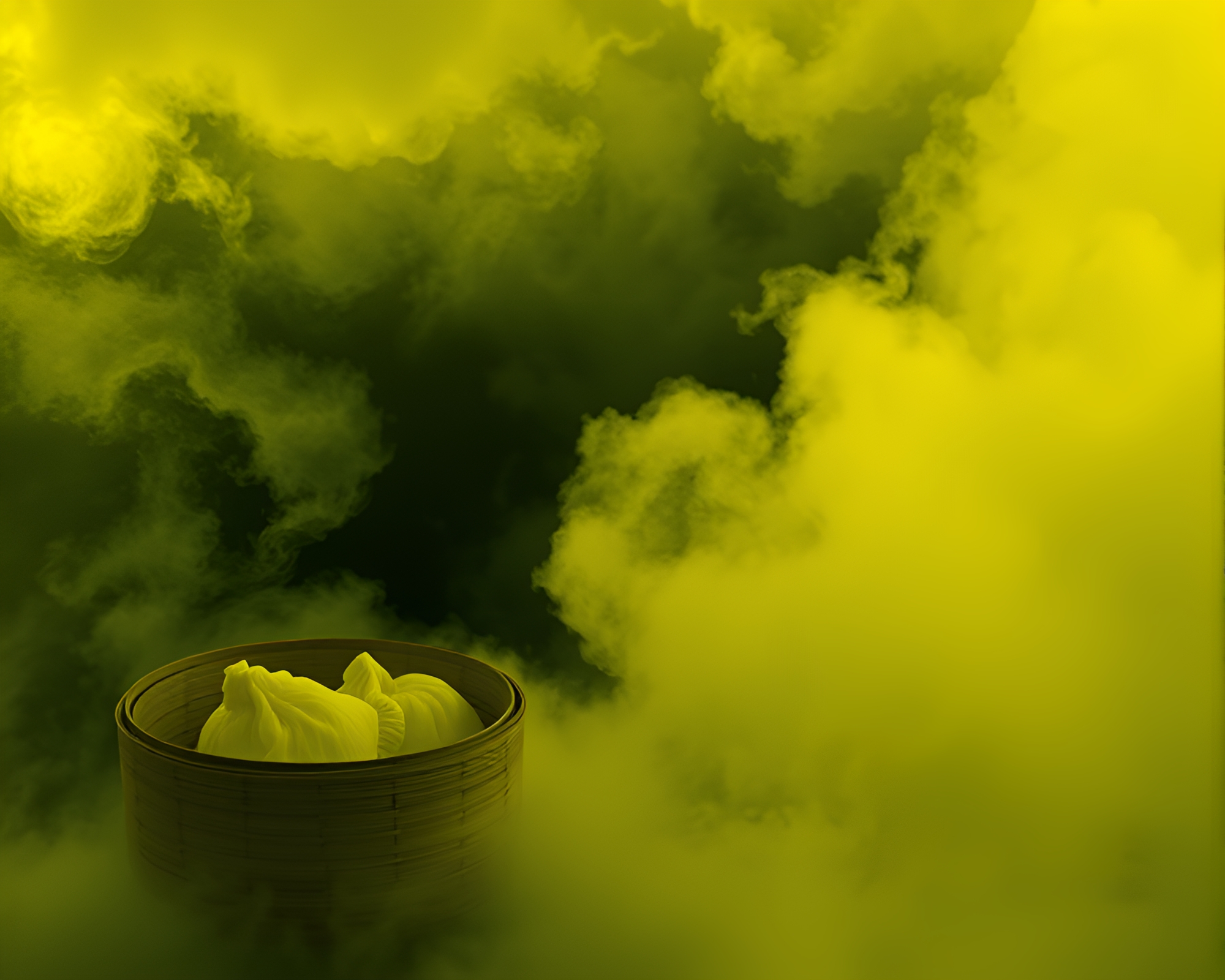 Surreal Cloud Dim Sum in Thermal Haze – free AI stock image